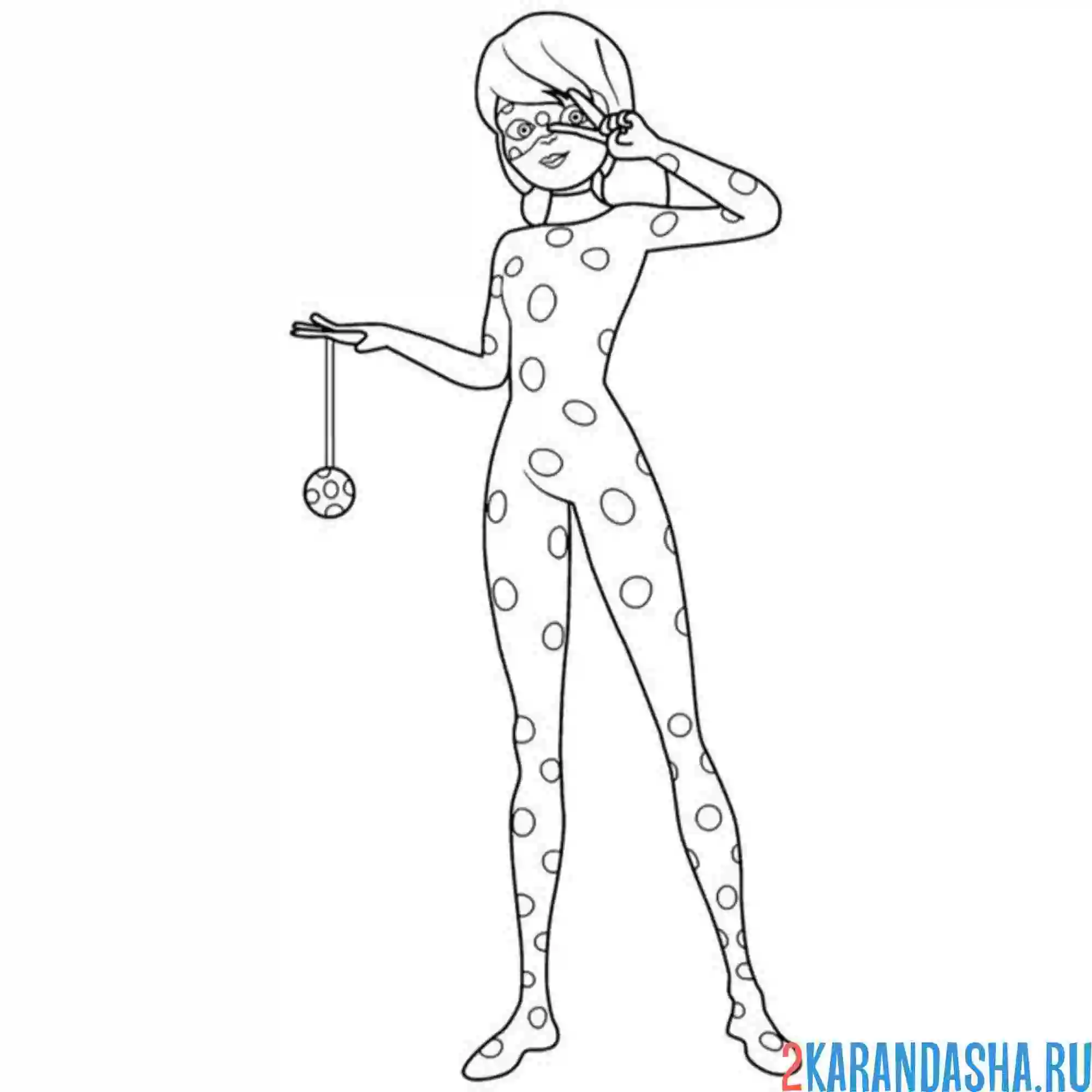 Раскраска леди баг йоу