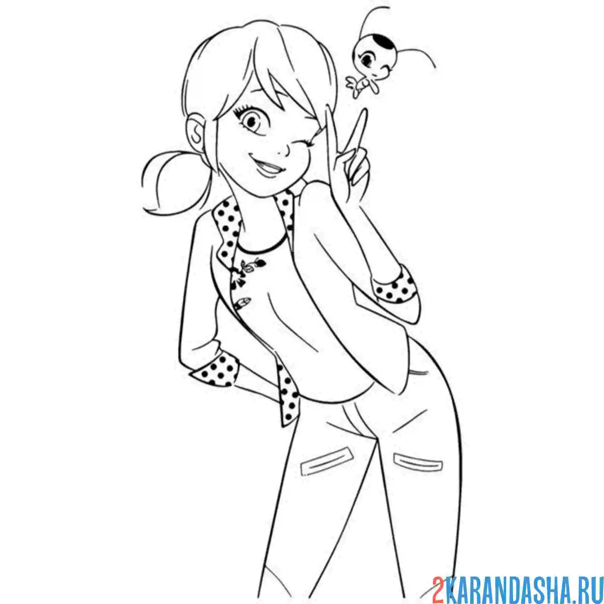 Раскраска леди баг сууупер