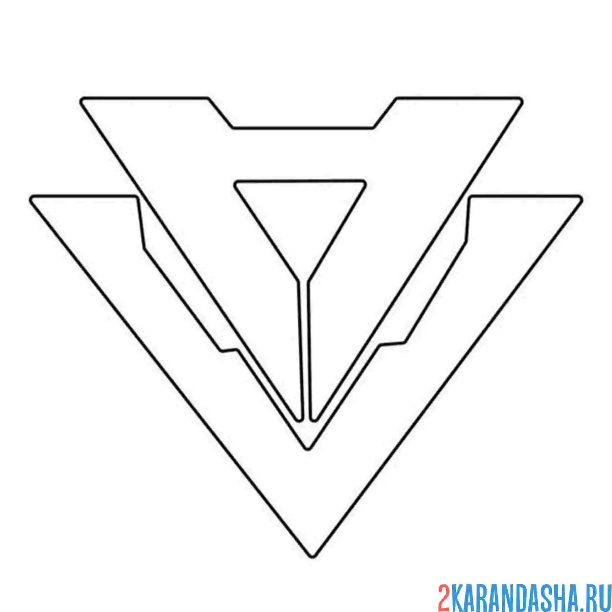 Раскраска диностер знак