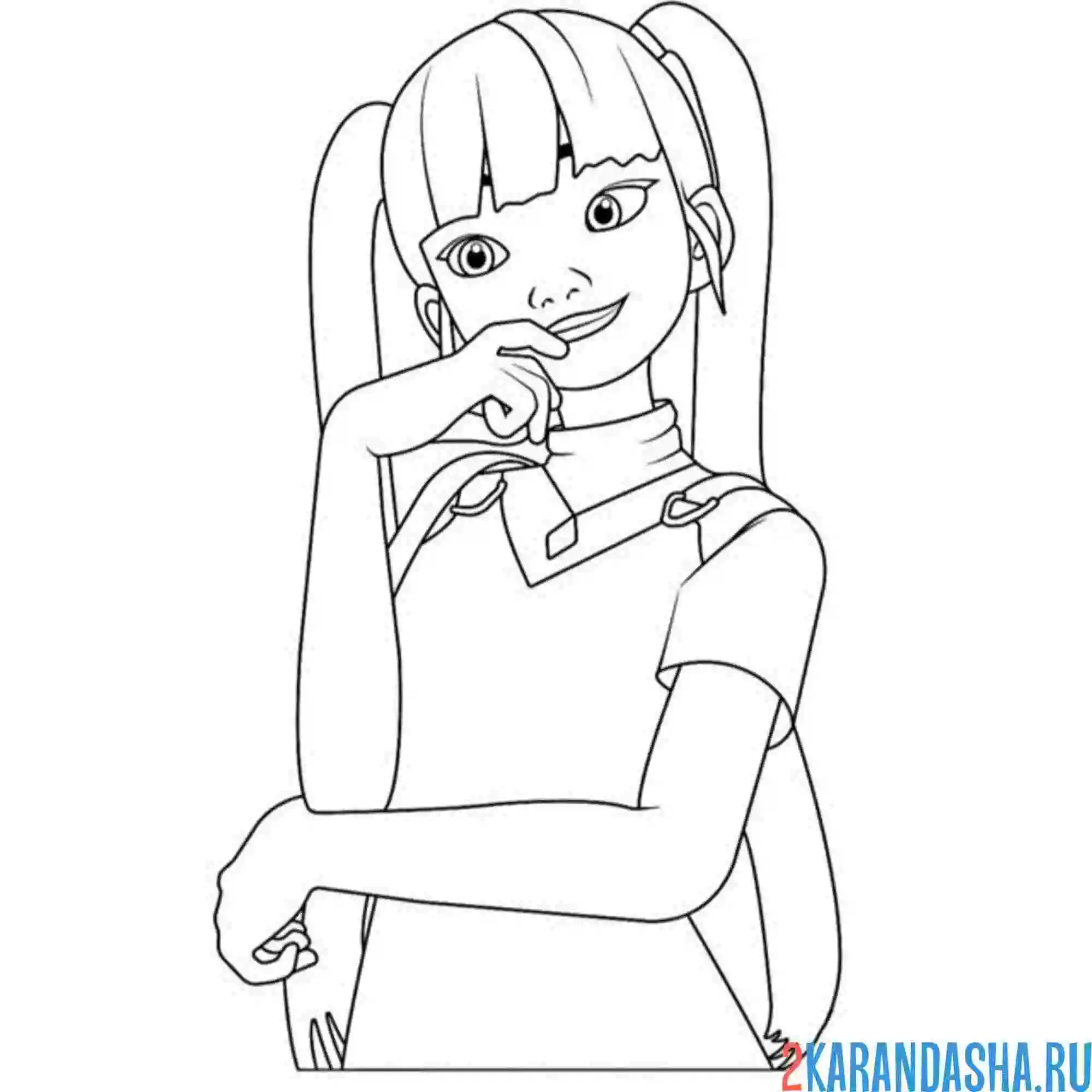 Раскраска трина из диностер