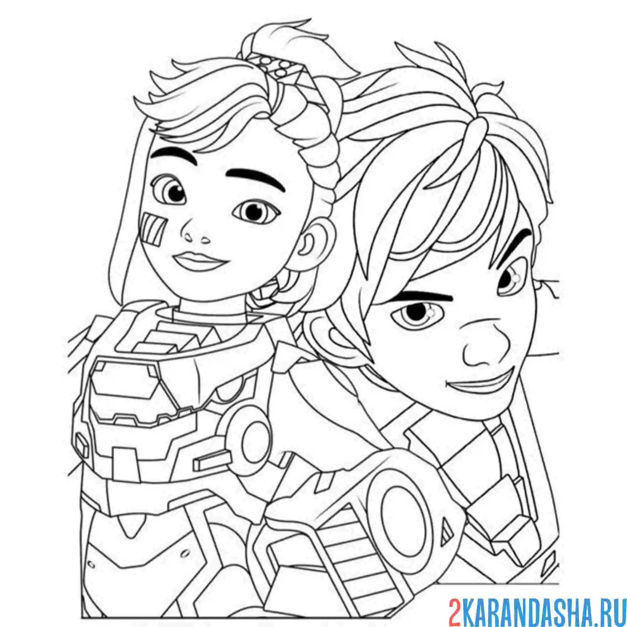 Раскраска диностер капитан делби и люцион