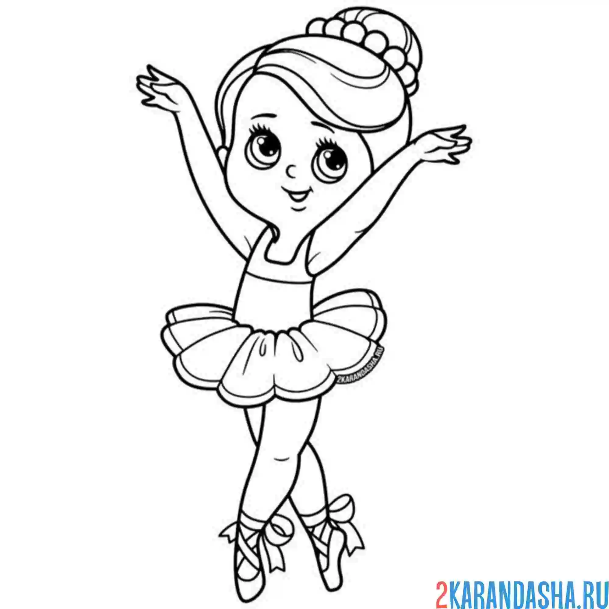 Раскраска балерина как куколка