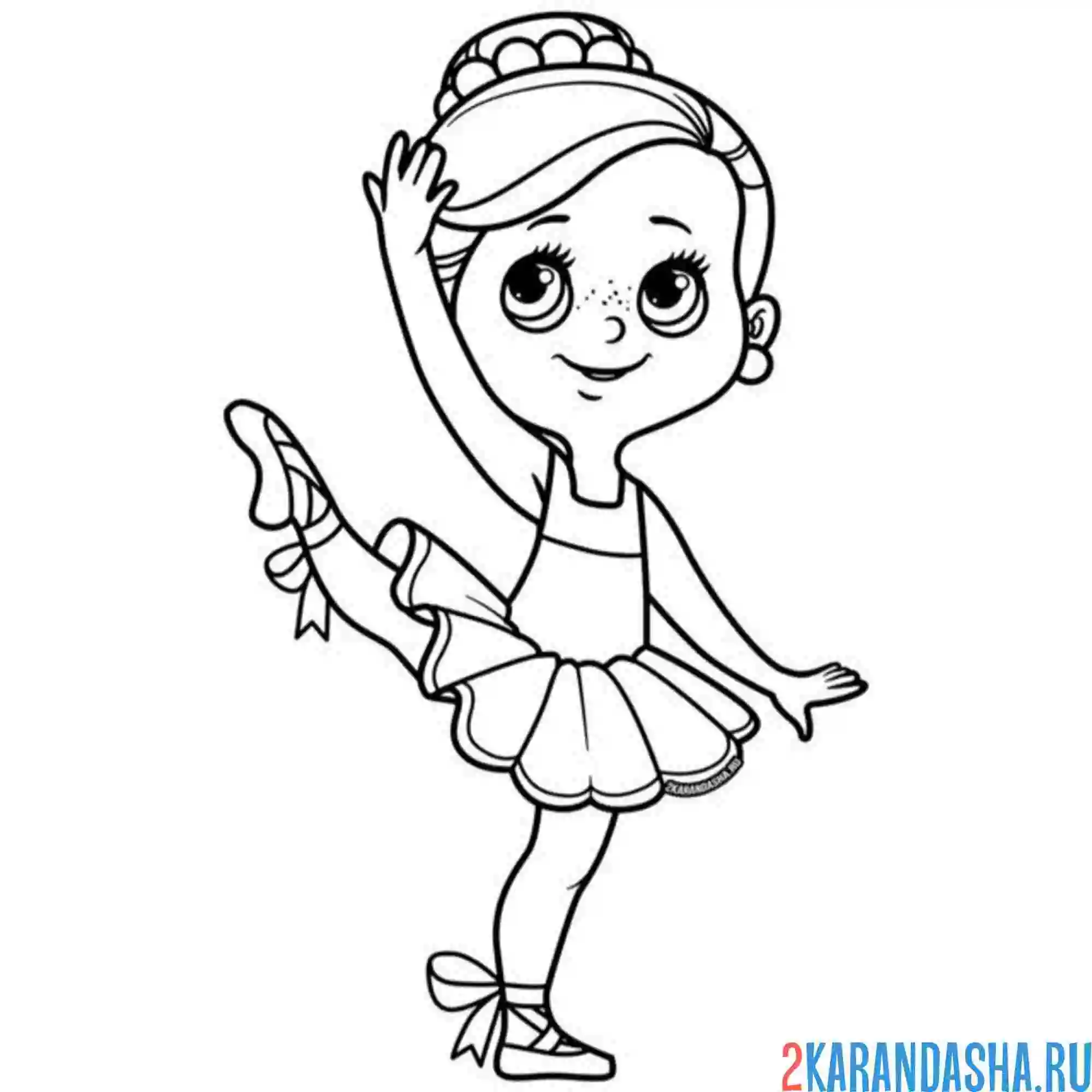 Раскраска балет балерина