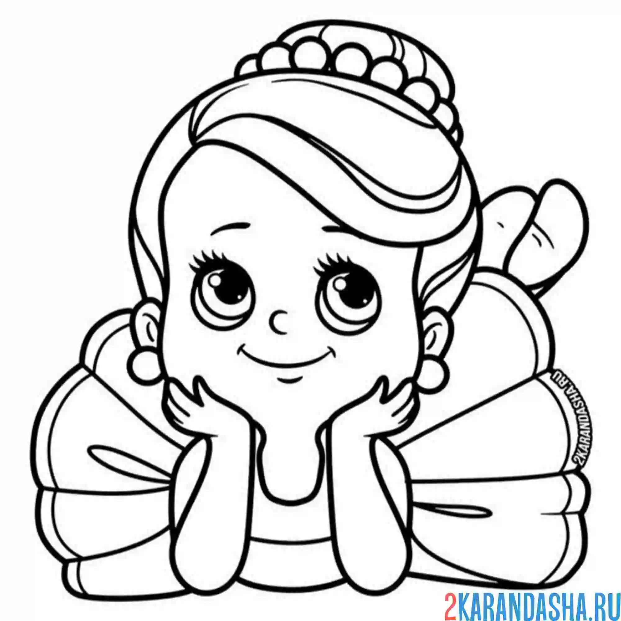 Раскраска балерина девочка