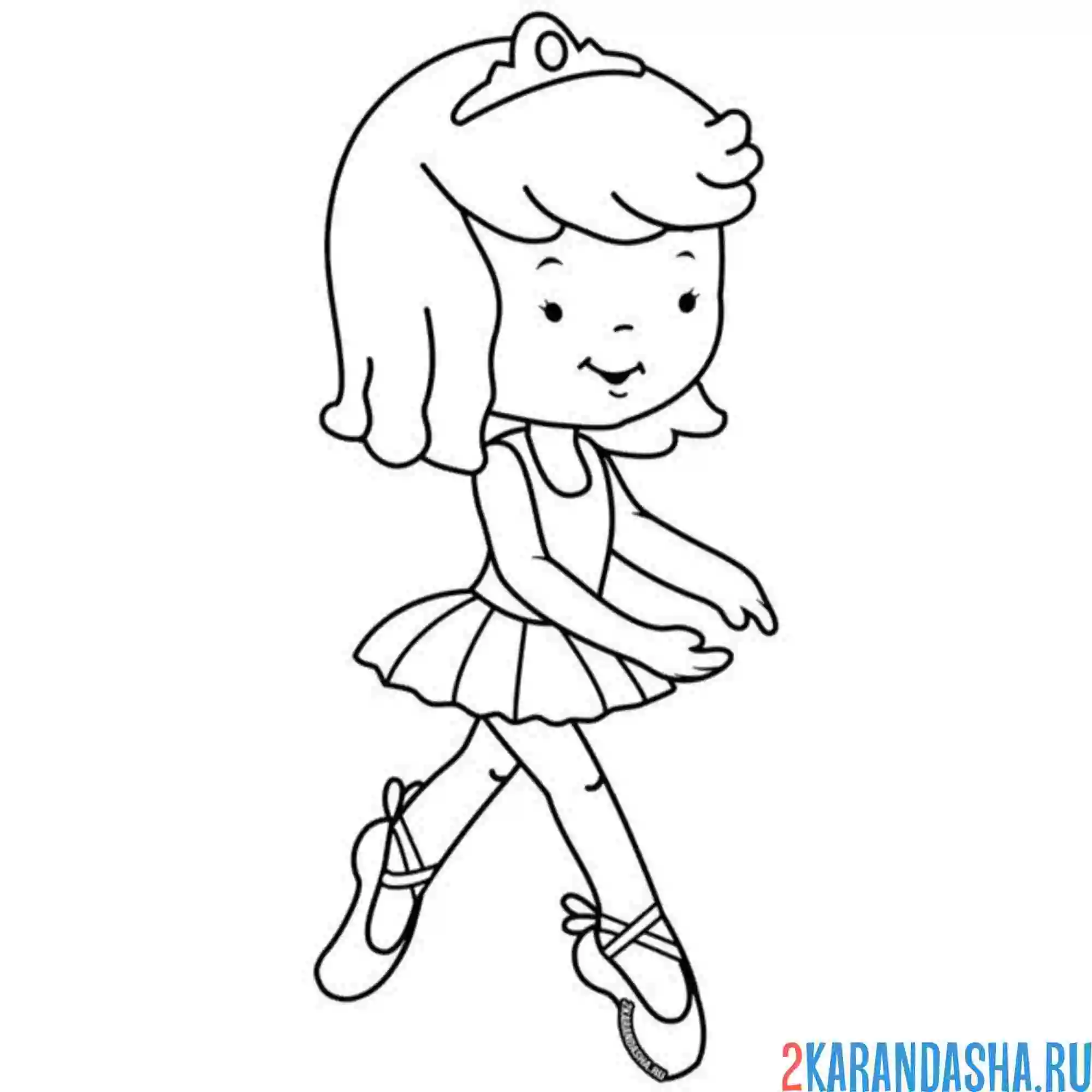 Раскраска прыжок балерины