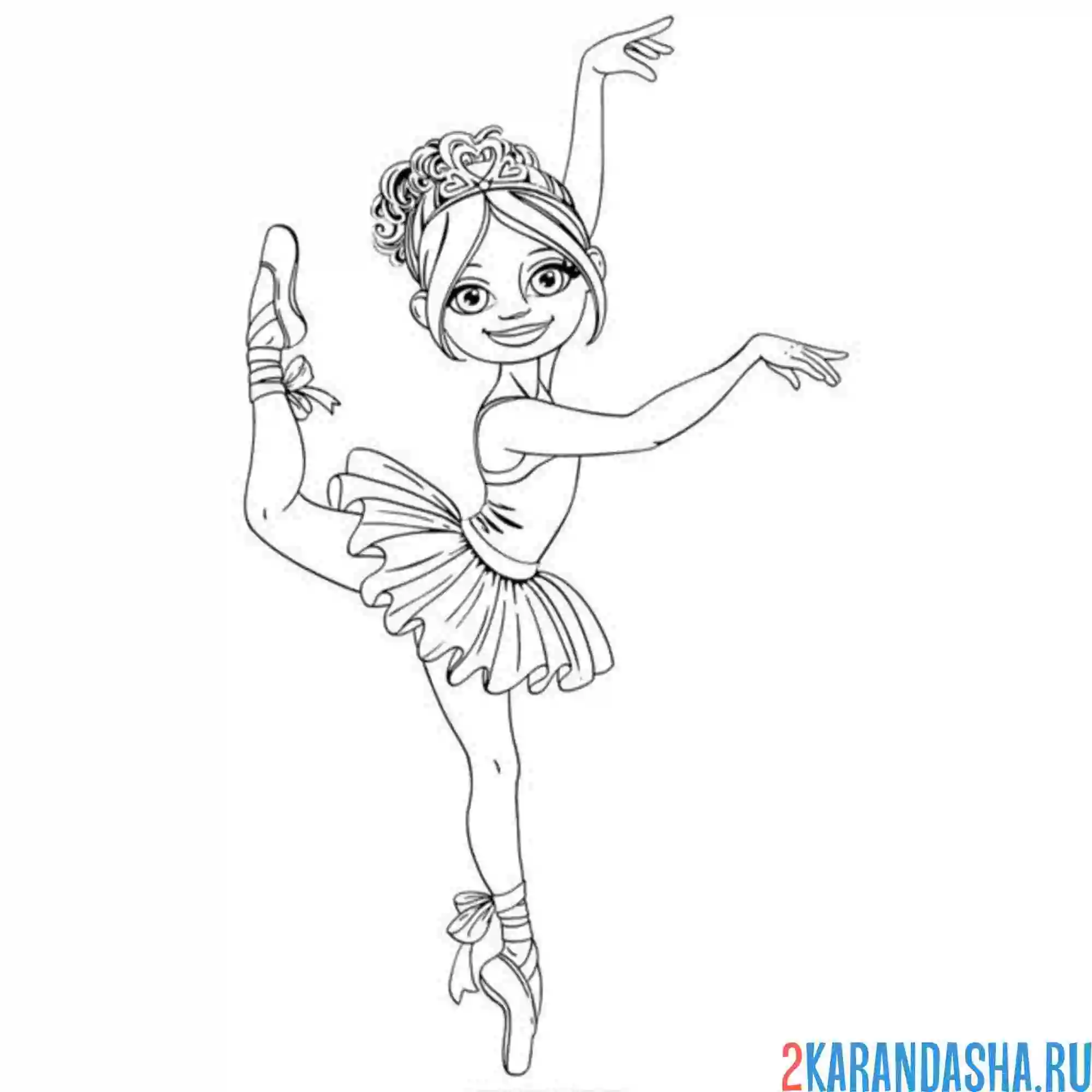 Раскраска балерина гибкая