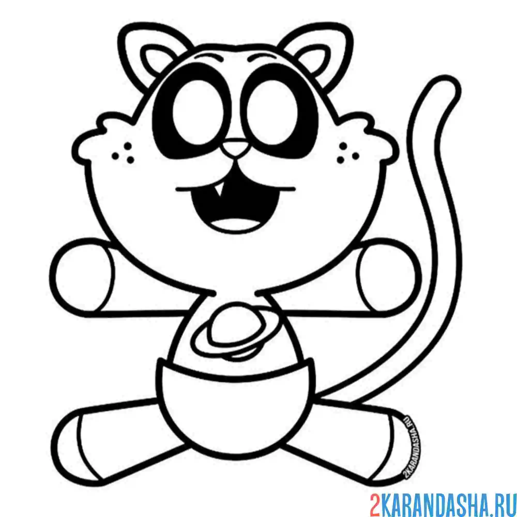 Раскраска catnap малыш