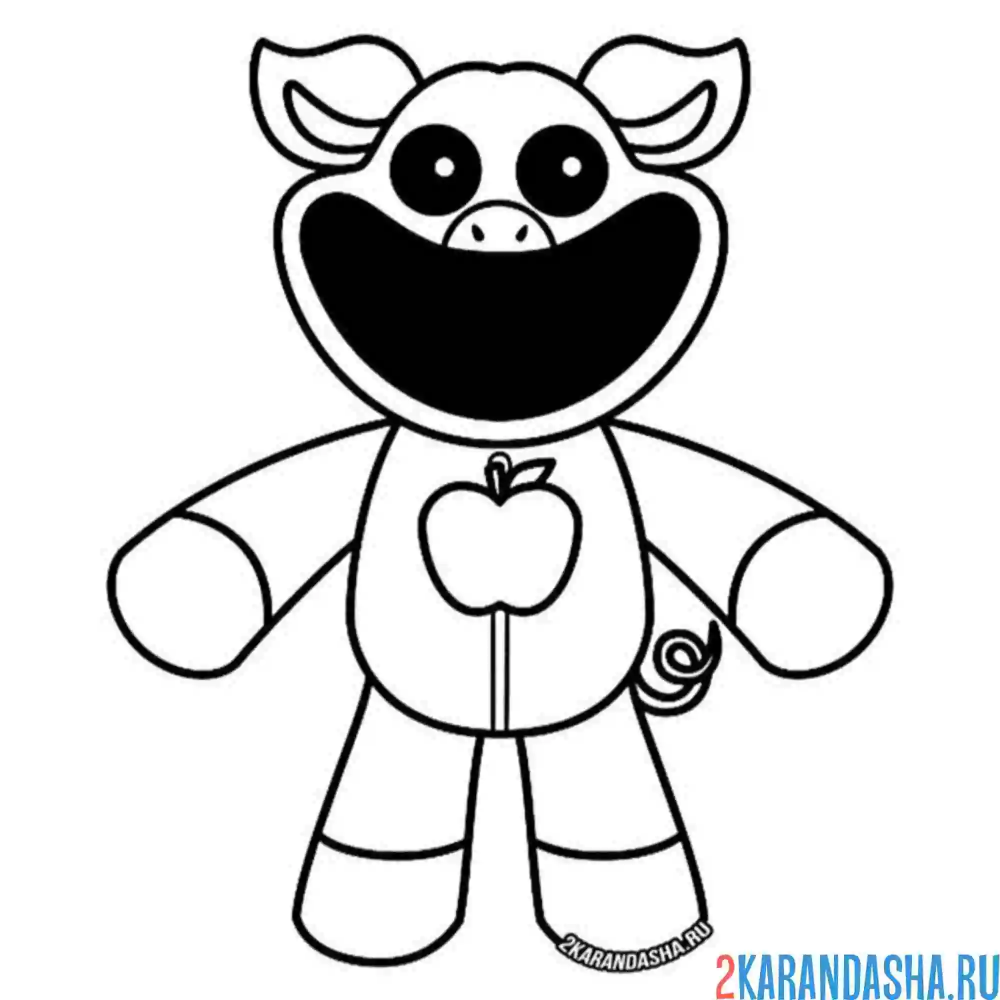 Раскраска picky piggy