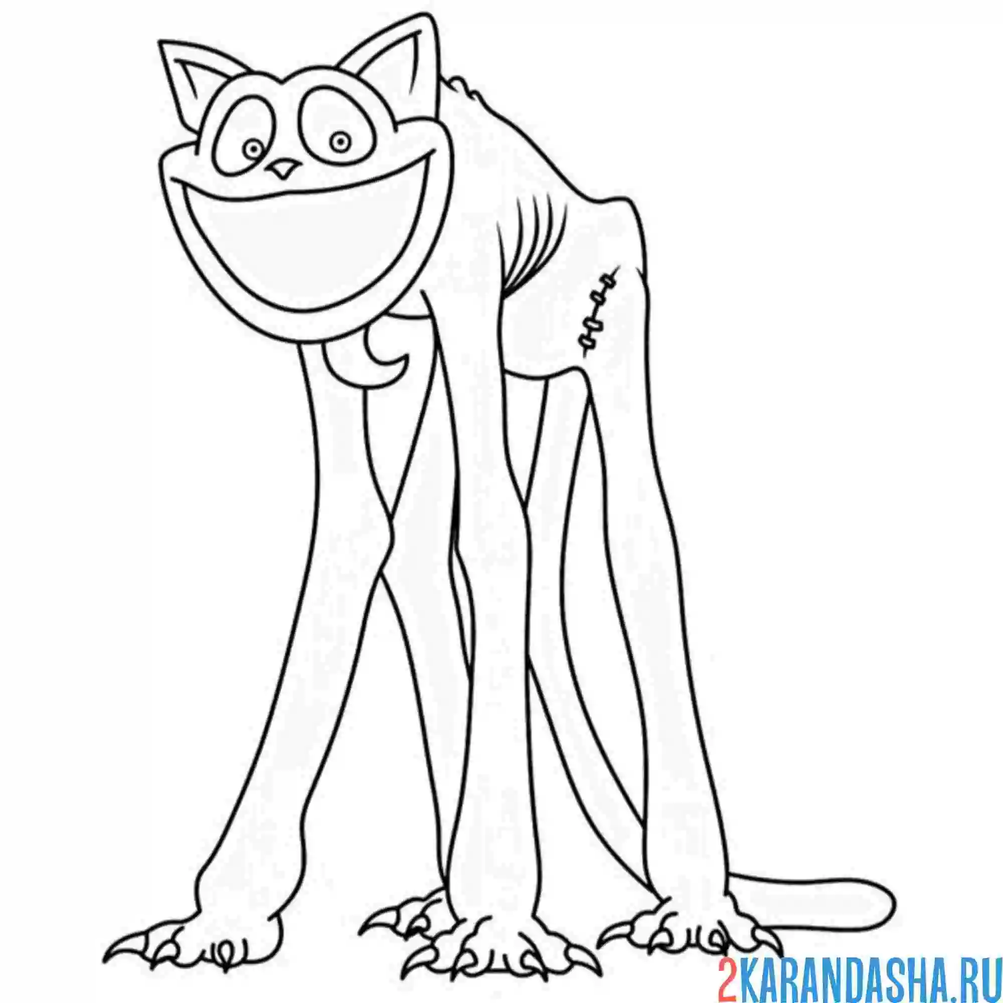 Раскраска catnap поппи плейтайм