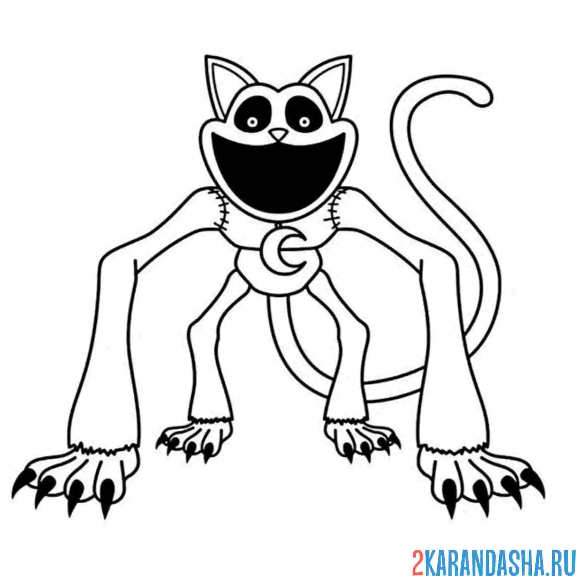 Раскраска catnap из поппи плейтайм