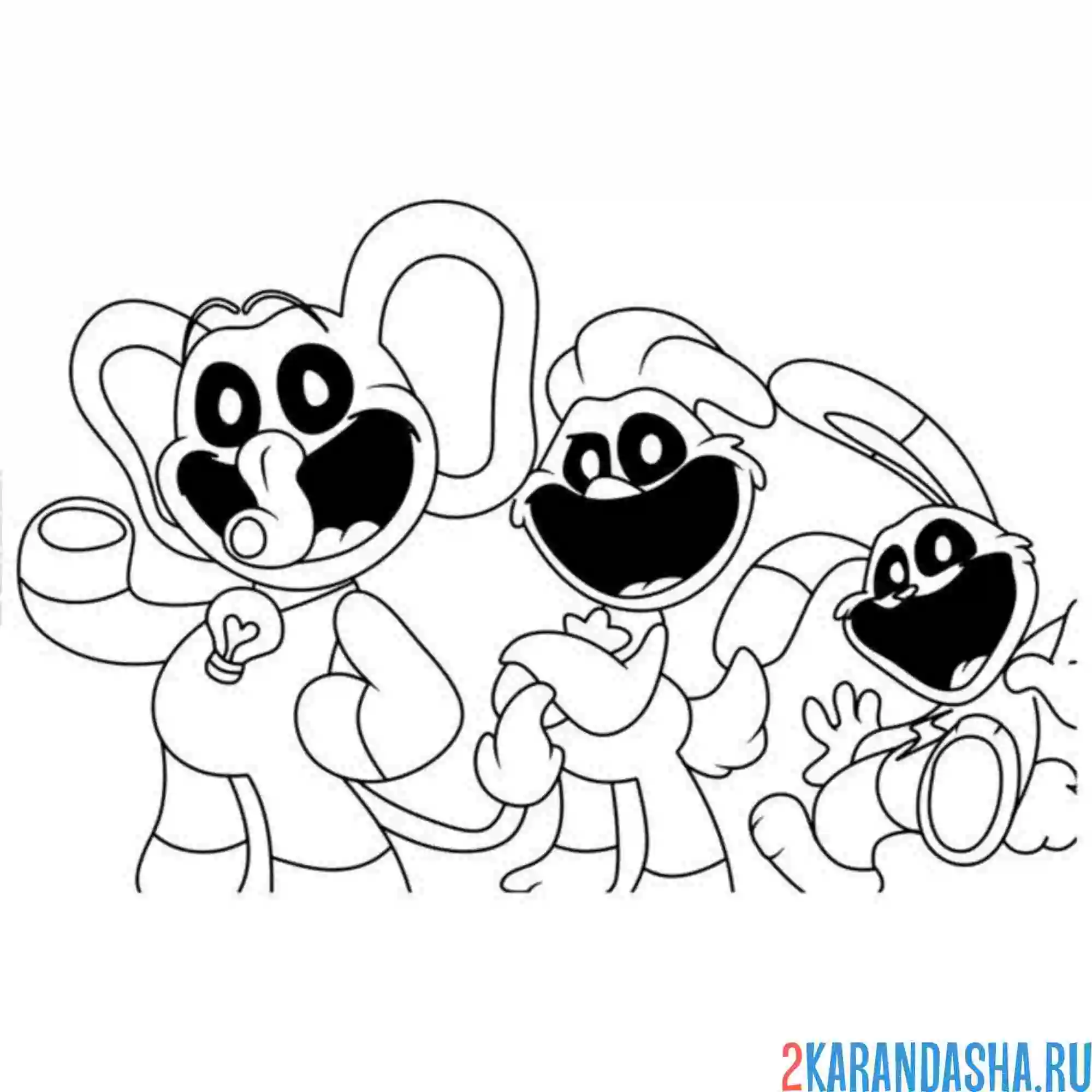 Раскраска друзья catnap