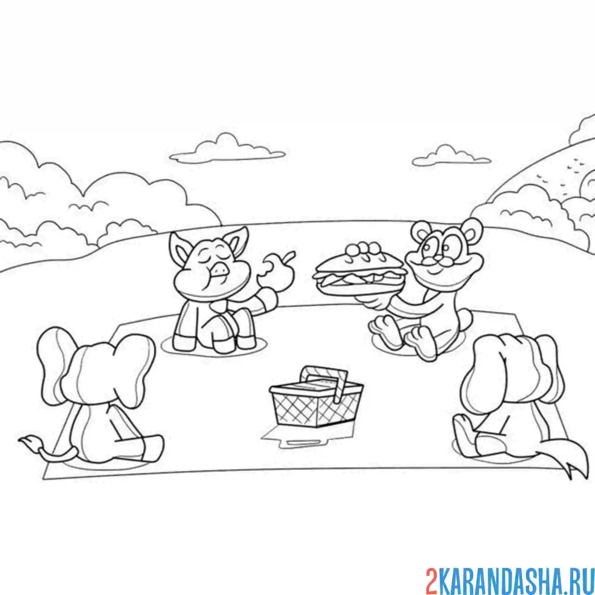 Раскраска игра smiling critters