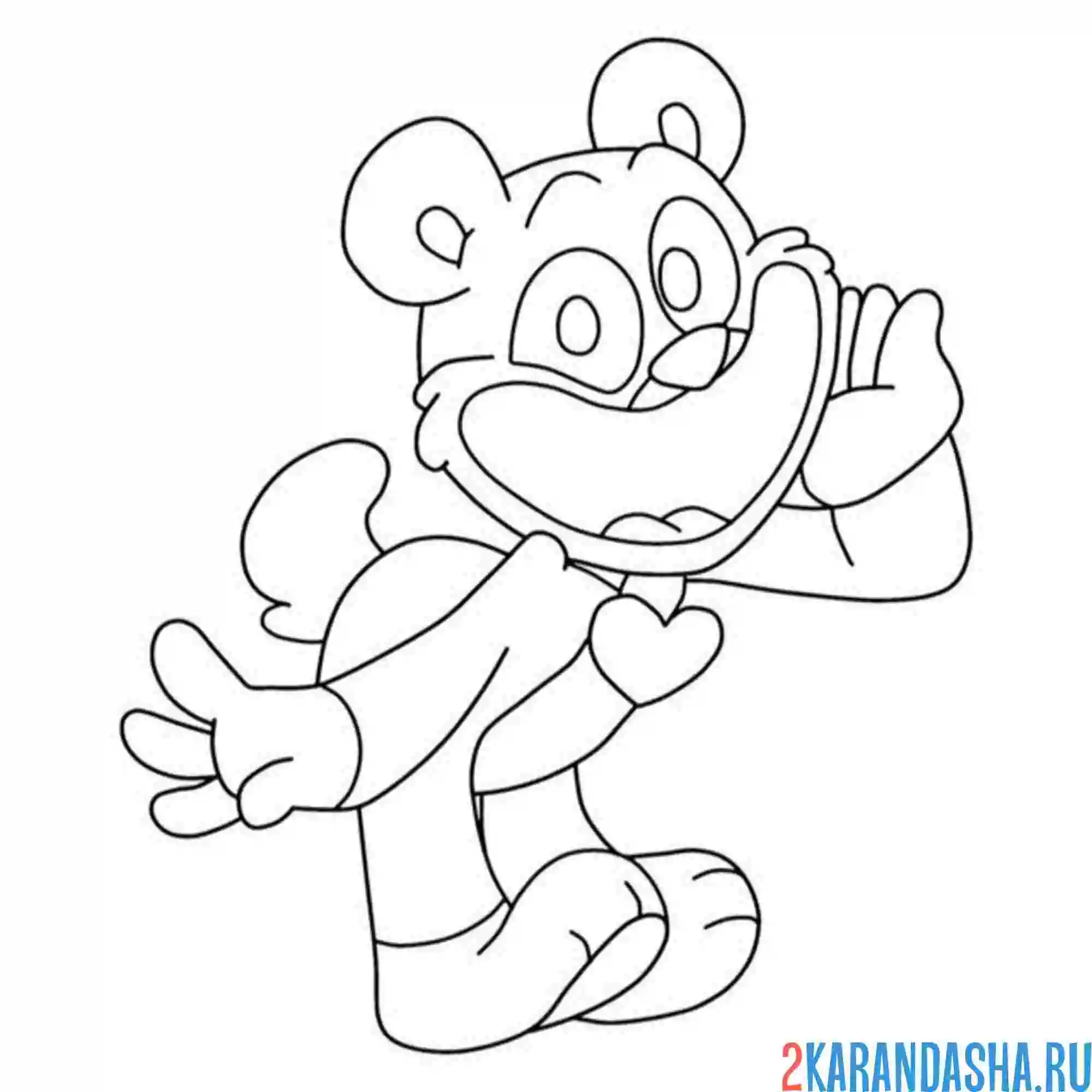 Раскраска bobby bearhug smiling critters игра