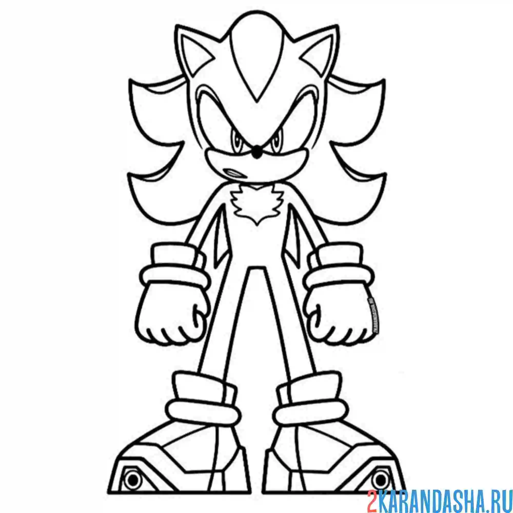 Раскраска соник супершэдоу