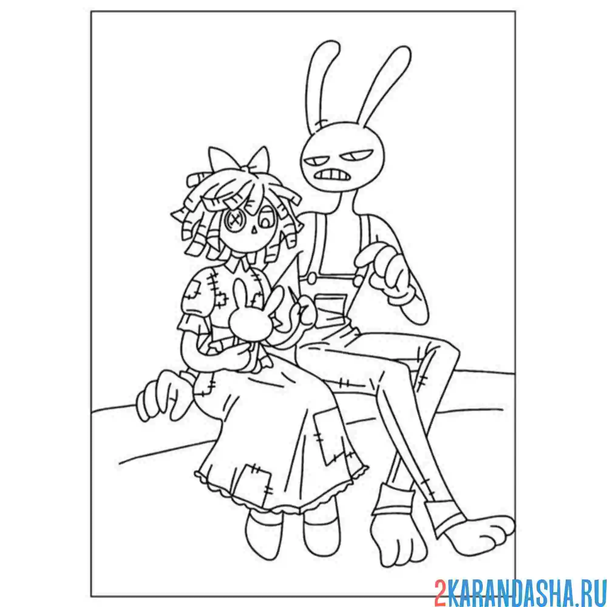 Раскраска разговор джекс и рагата