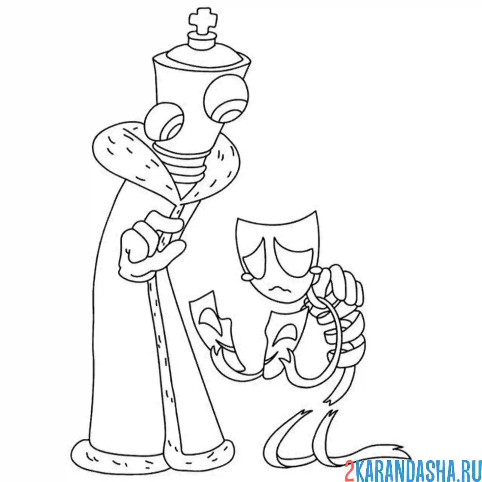 Раскраска спектакль удивительный цифровой цирк