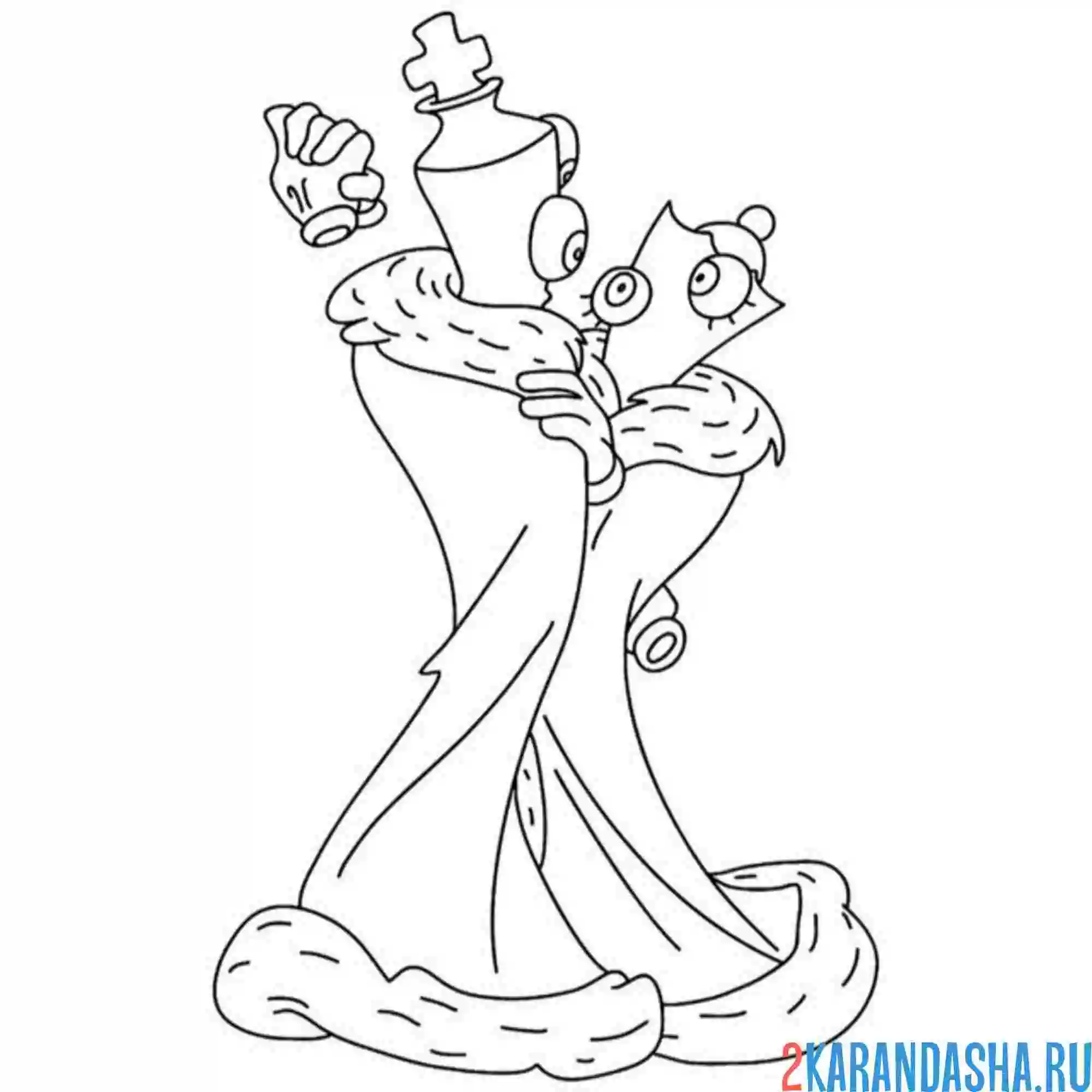 Раскраска танец королей удивительный цифровой цирк