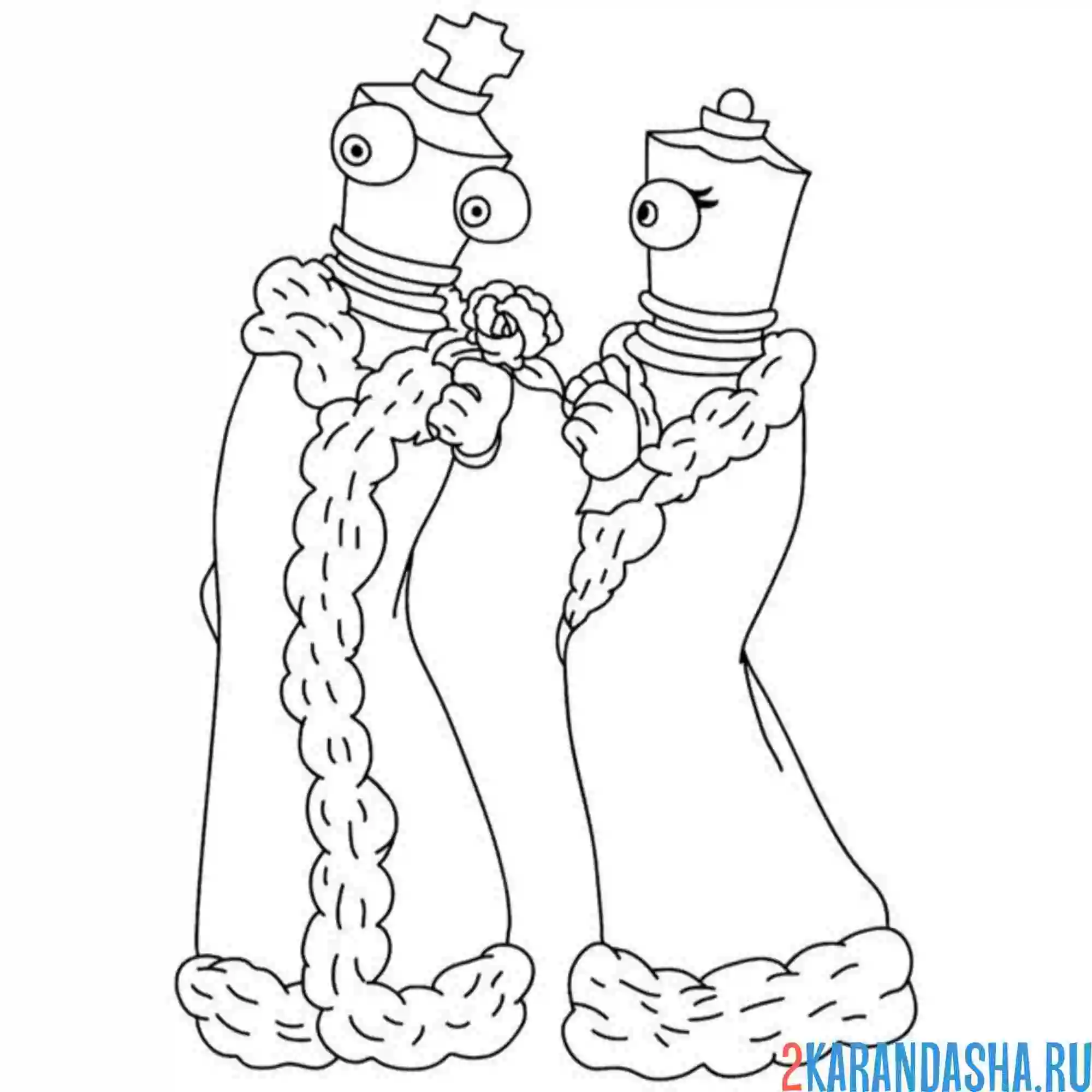 Раскраска удивительный цифровой цирк пара