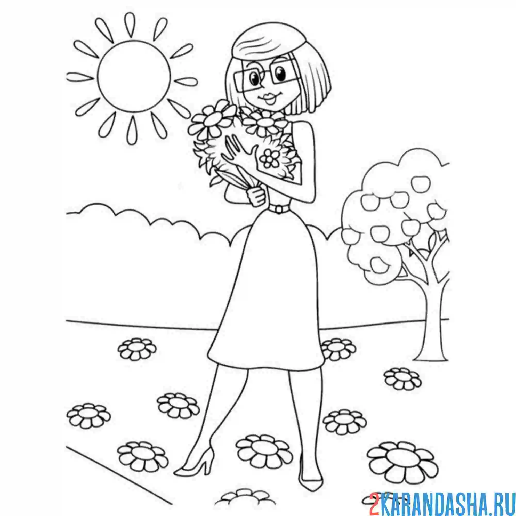 Раскраска мама из простоквашино