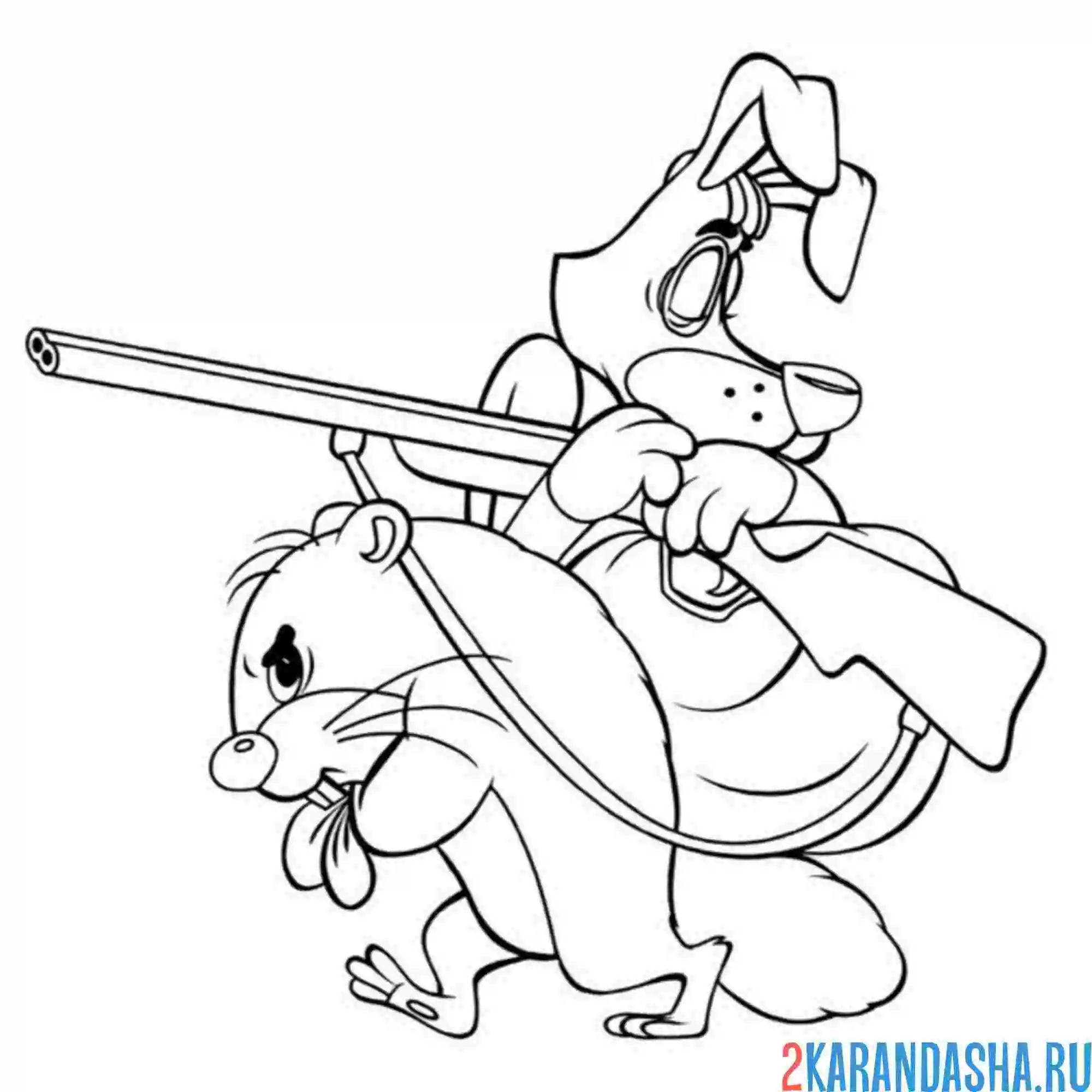 Раскраска бобер и шарик