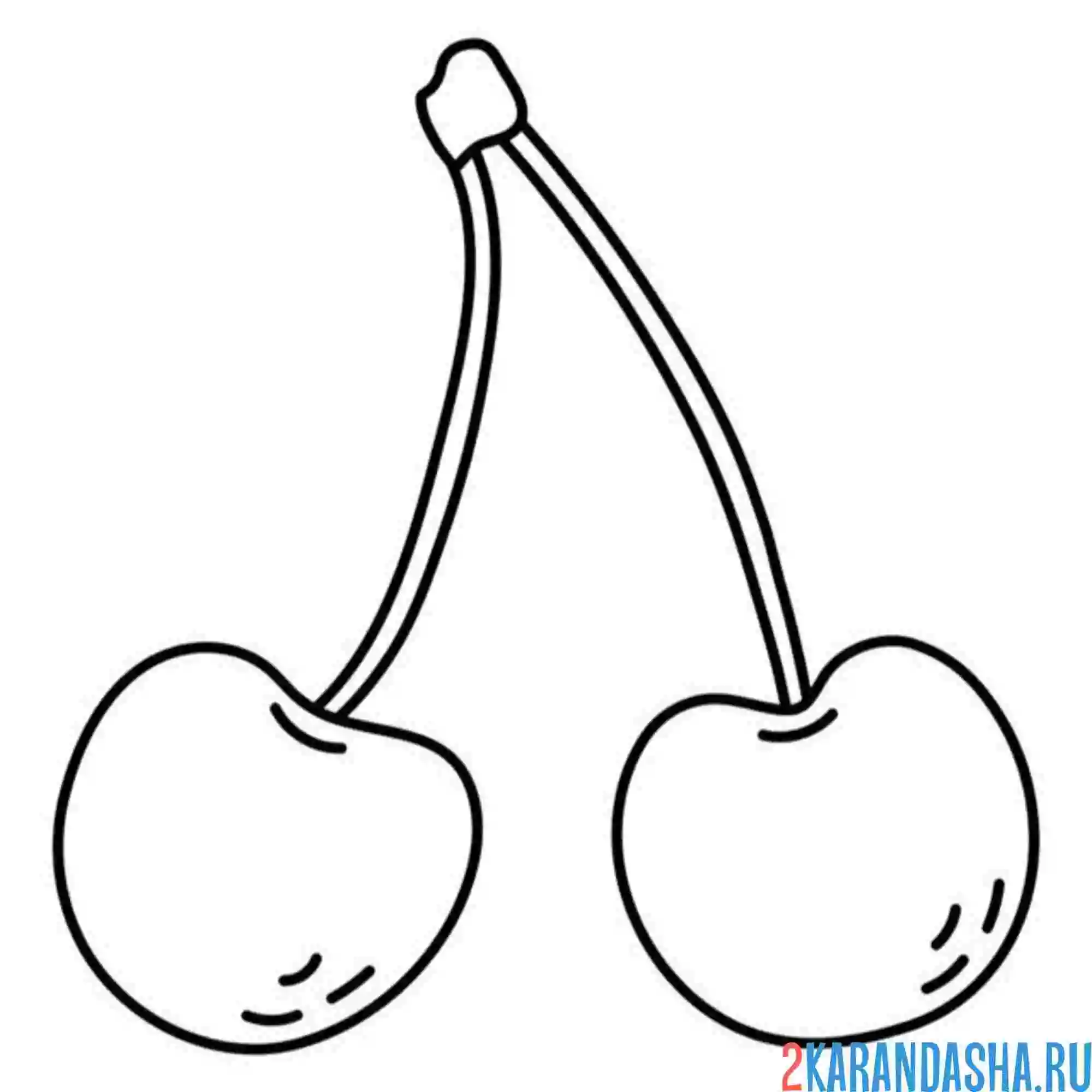 Раскраска две вишенки