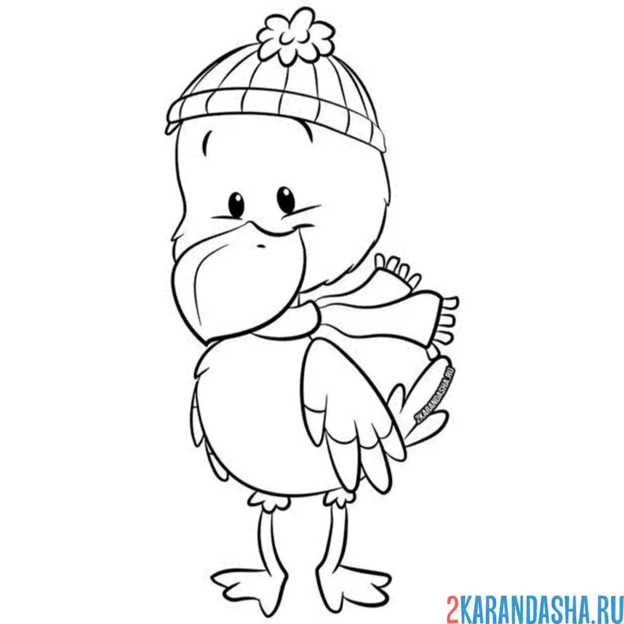 Раскраска осенняя чайка