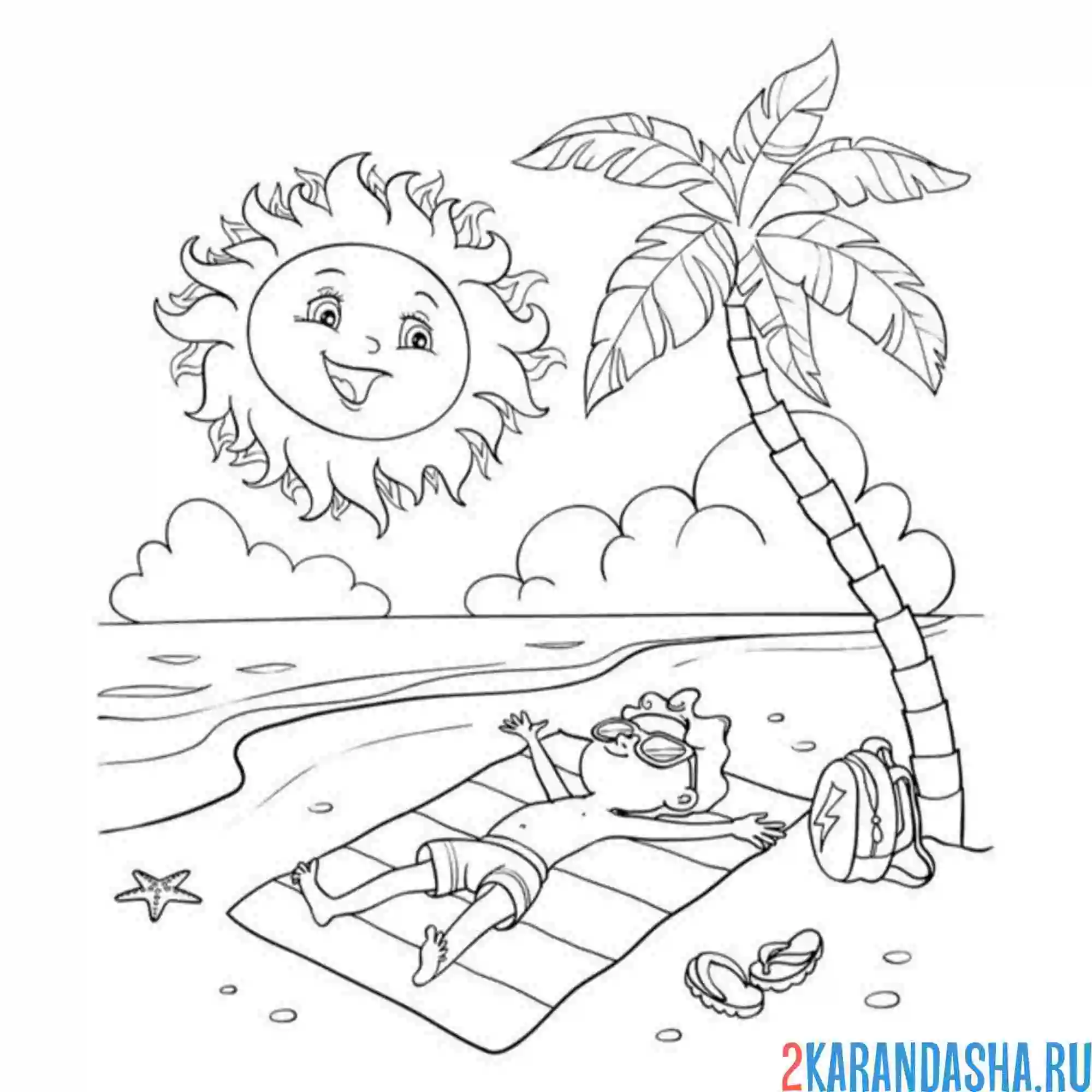 Раскраска лет на море