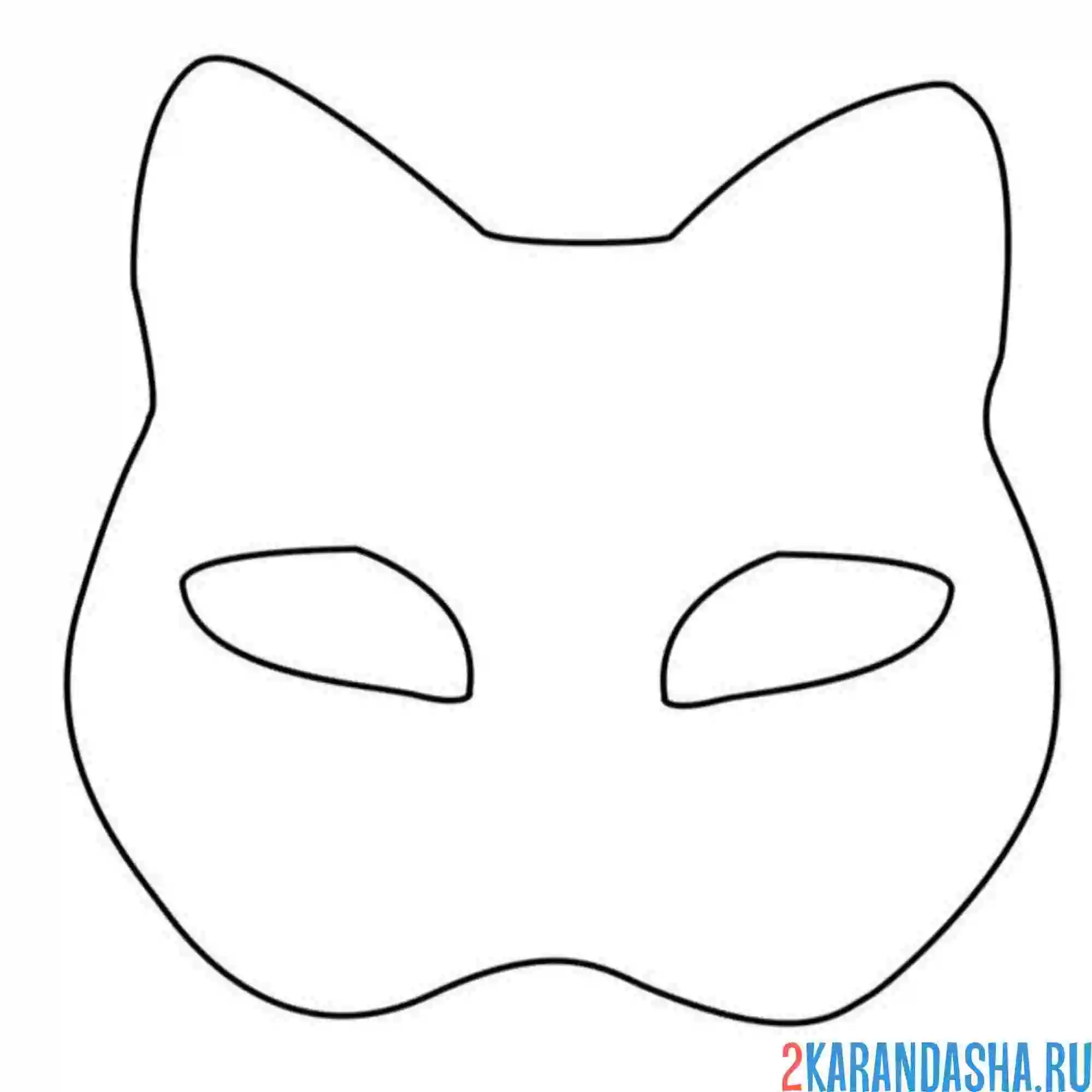 Раскраска маска квадробики чистая