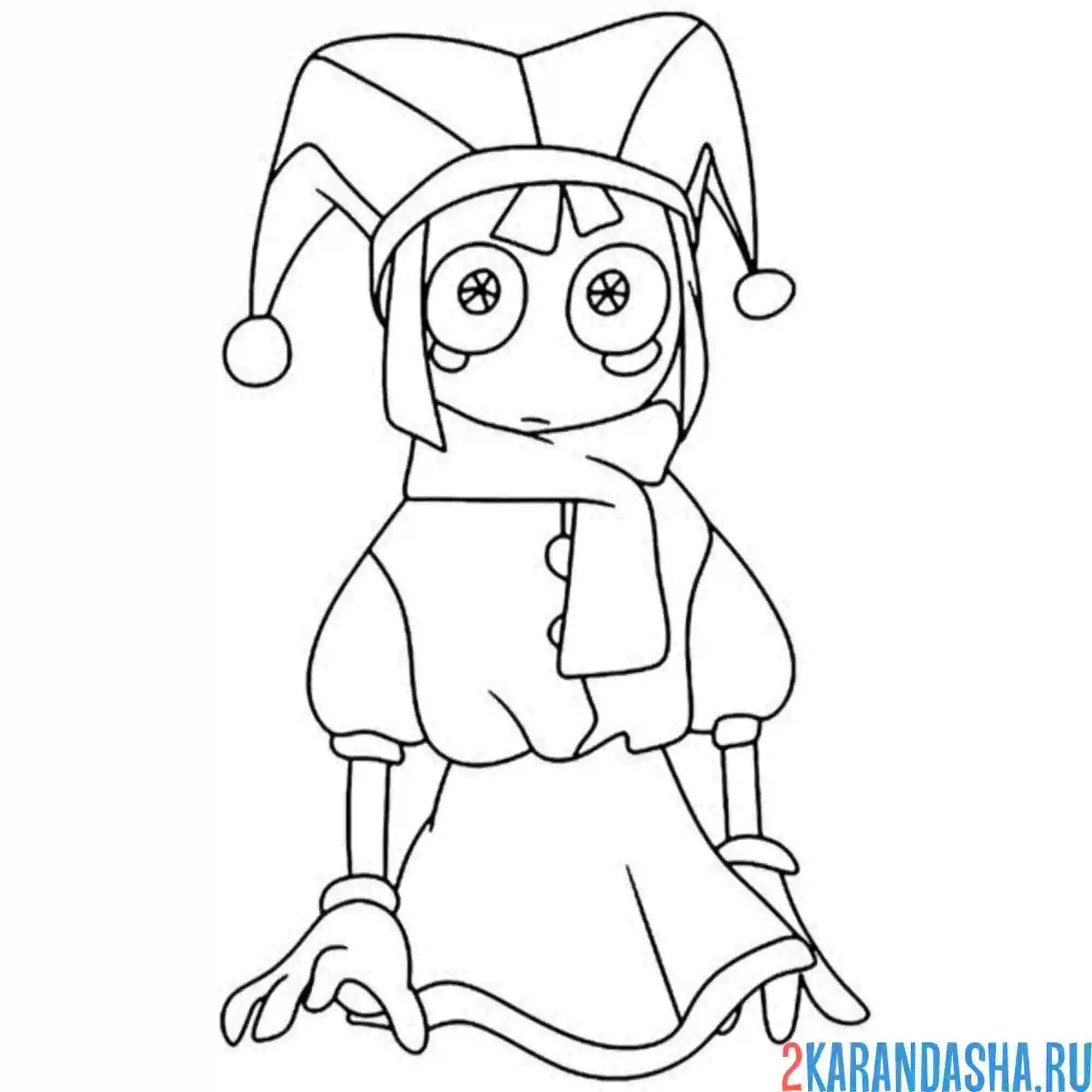 Раскраска помни в шарфе