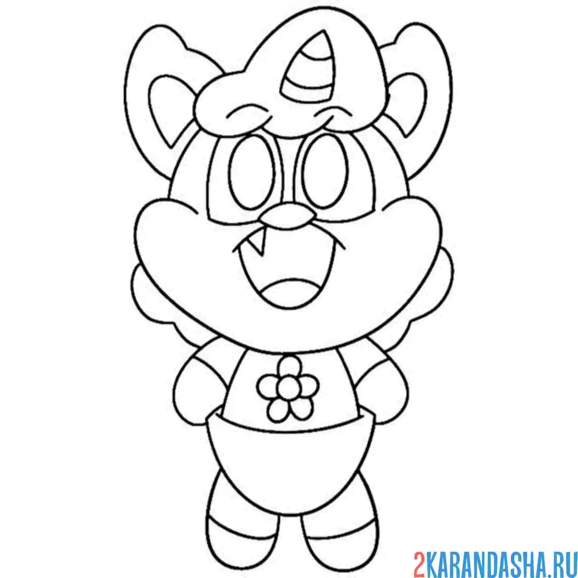 Раскраска улыбающиеся твари малыш craft corn