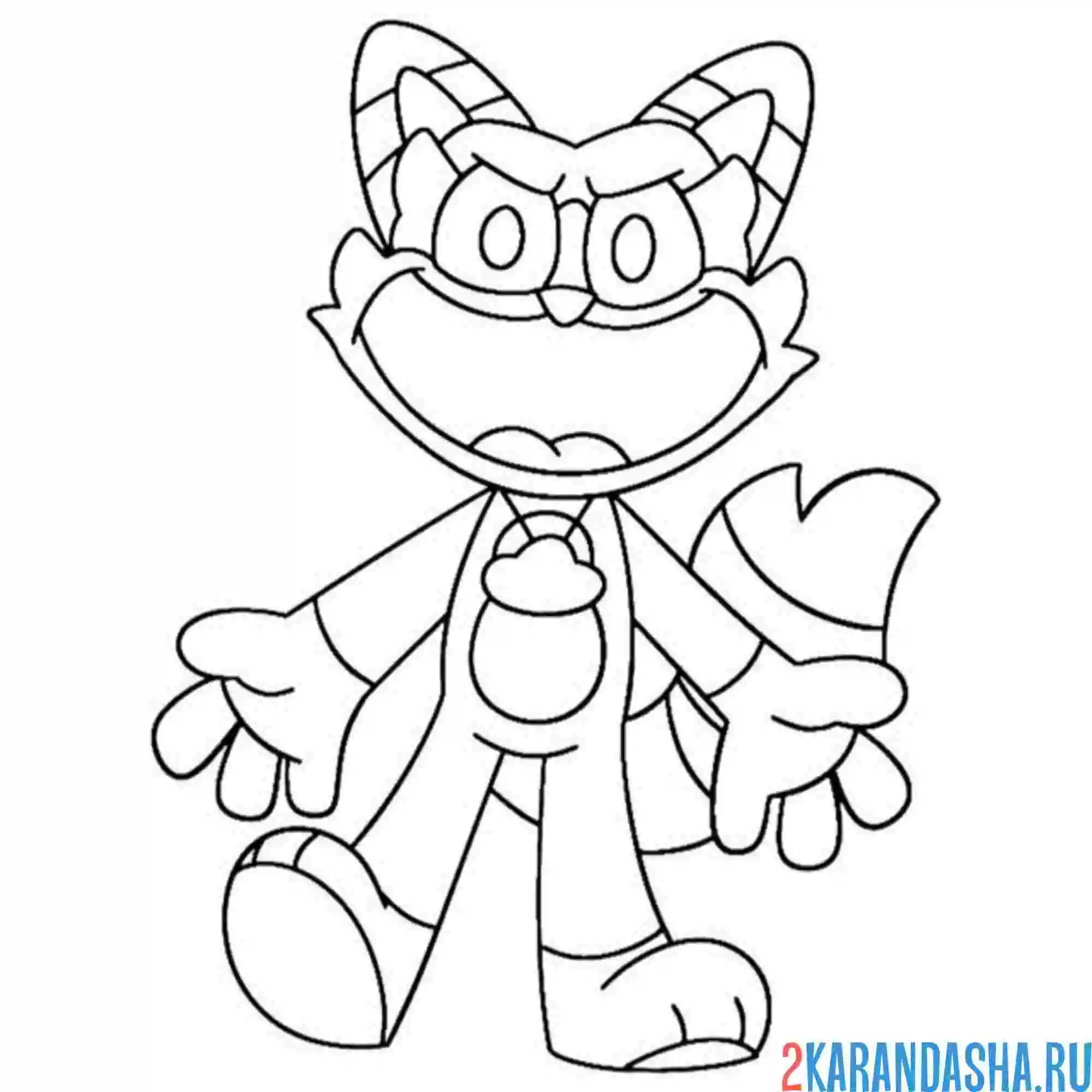 Раскраска улыбающиеся твари ryan rainycoon