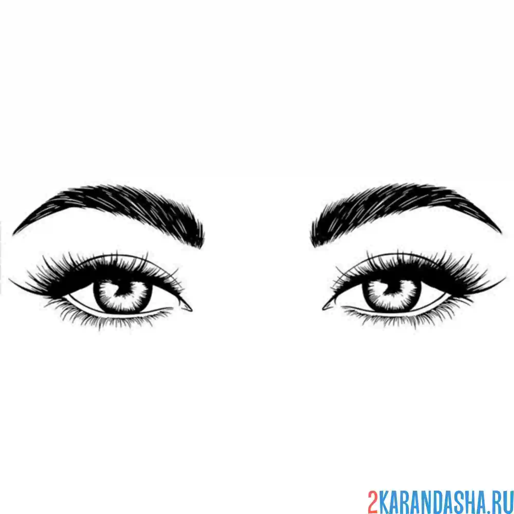 Раскраска глаза для мейка