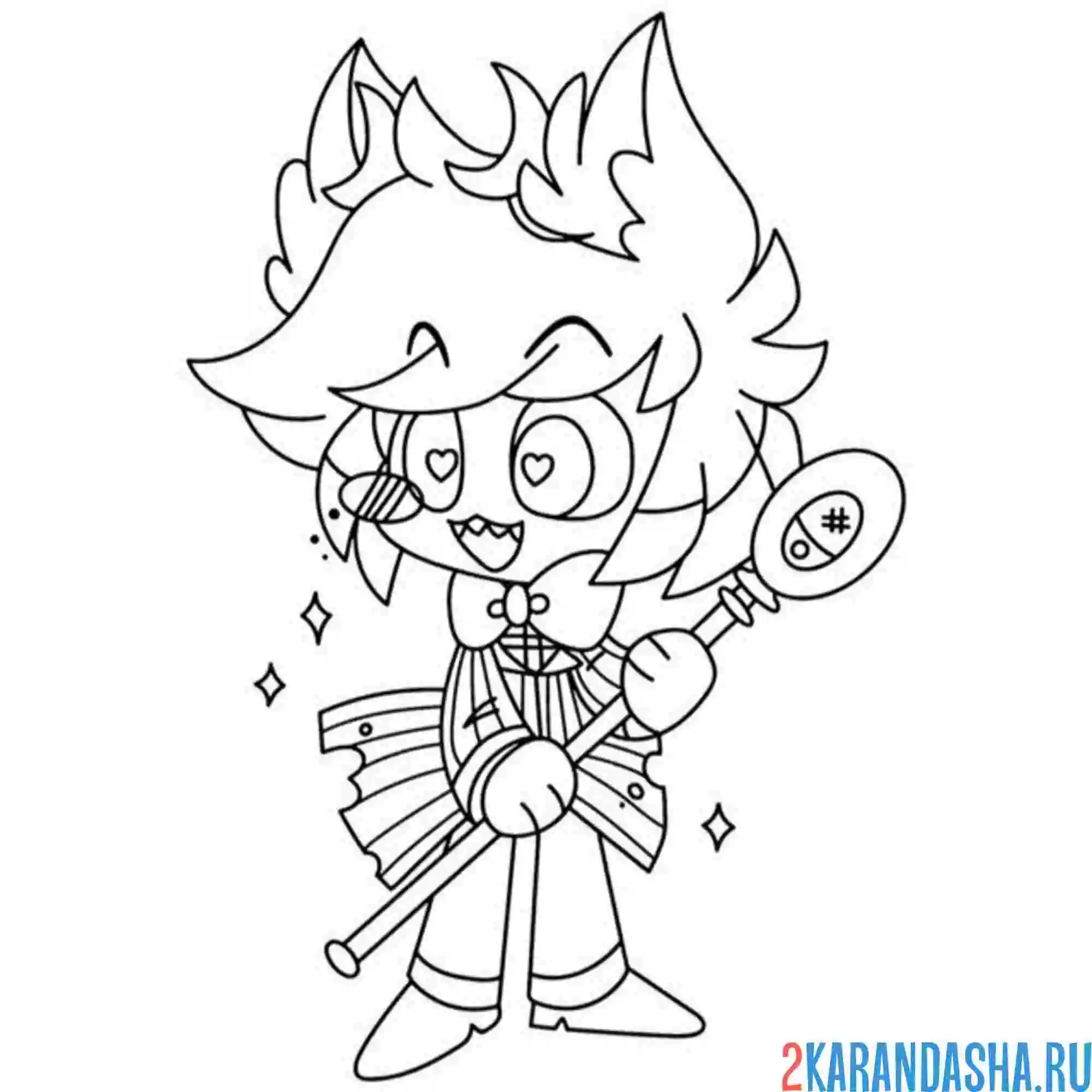 Раскраска отель хазбин персонаж