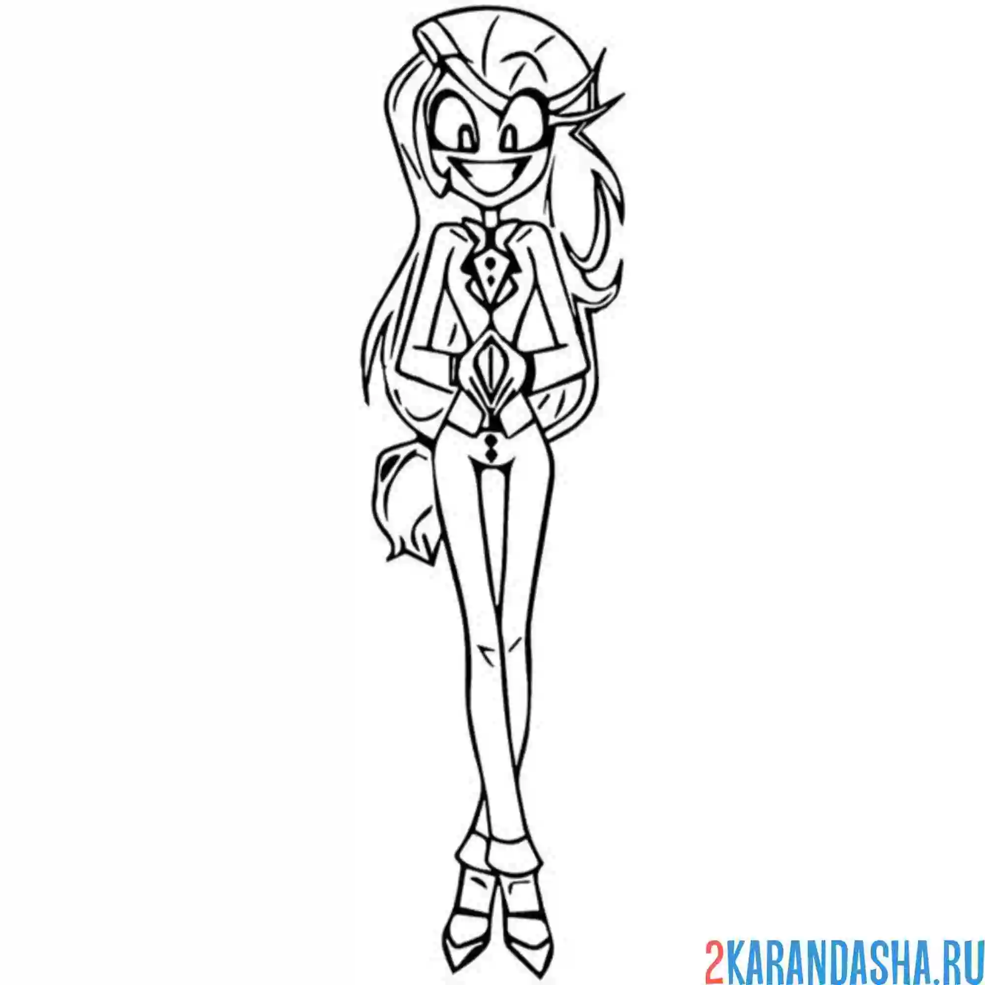 Раскраска отель хазбин чарли