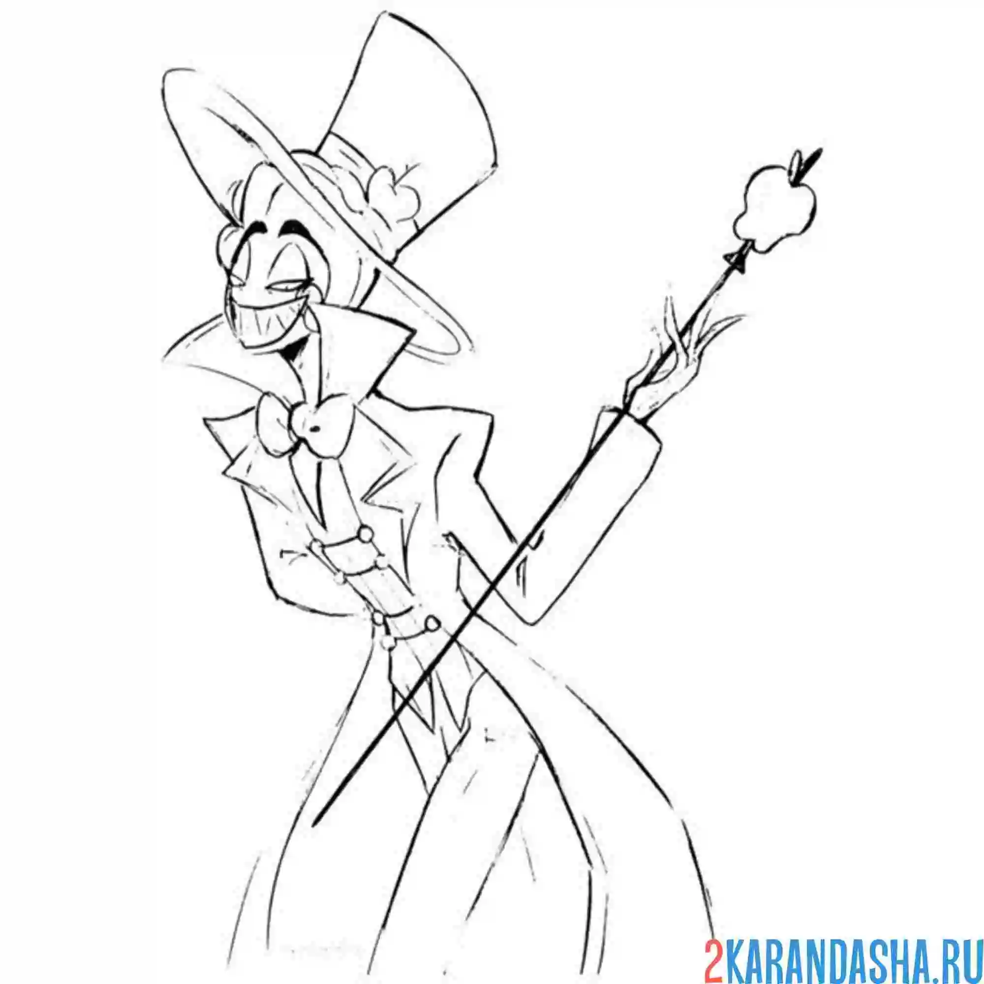 Раскраска отель хазбин новый персонаж