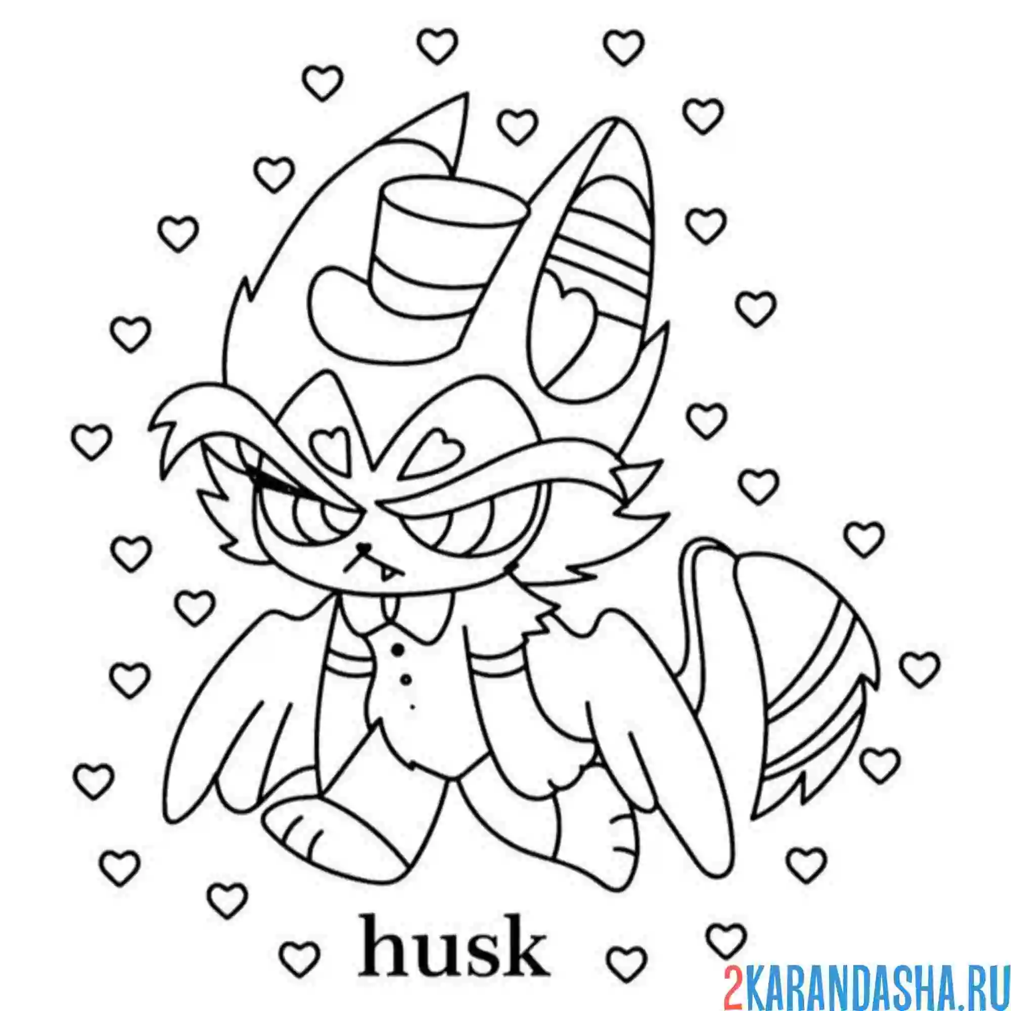 Раскраска маленький хаск