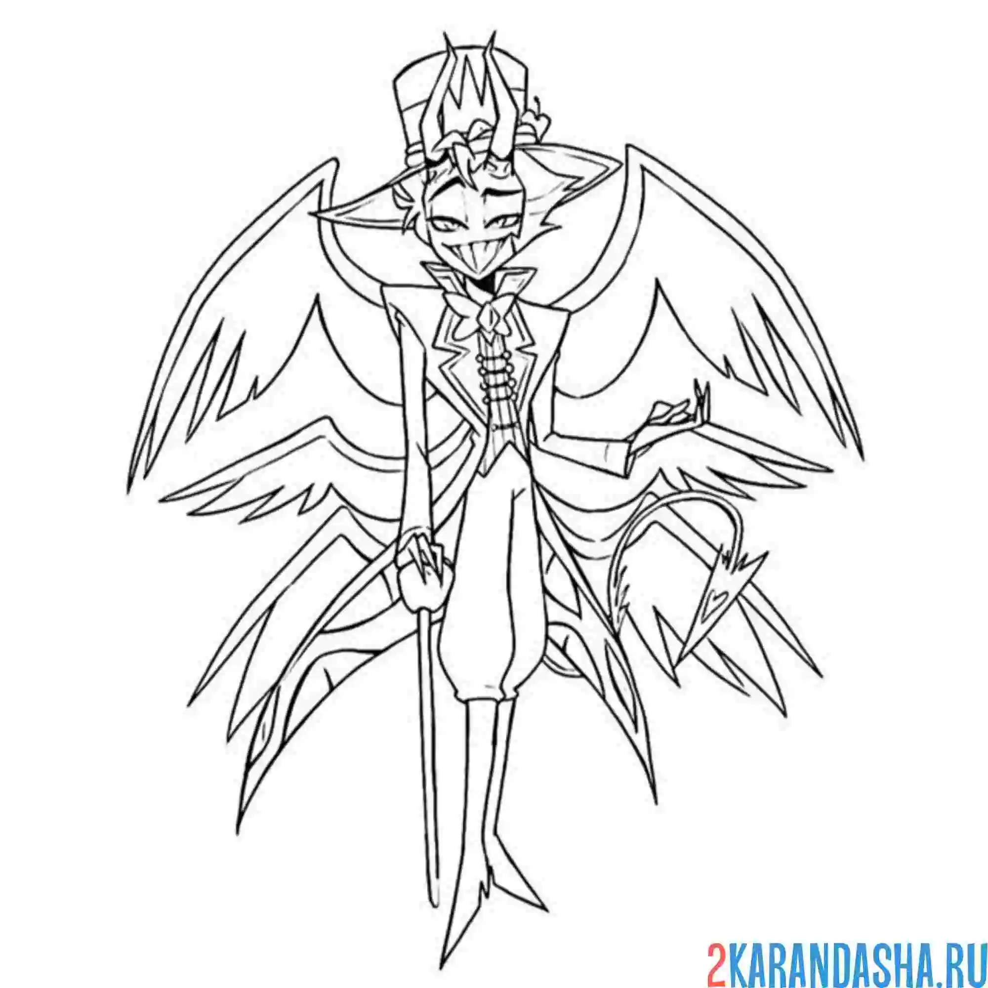 Раскраска люцифер отель хазбин