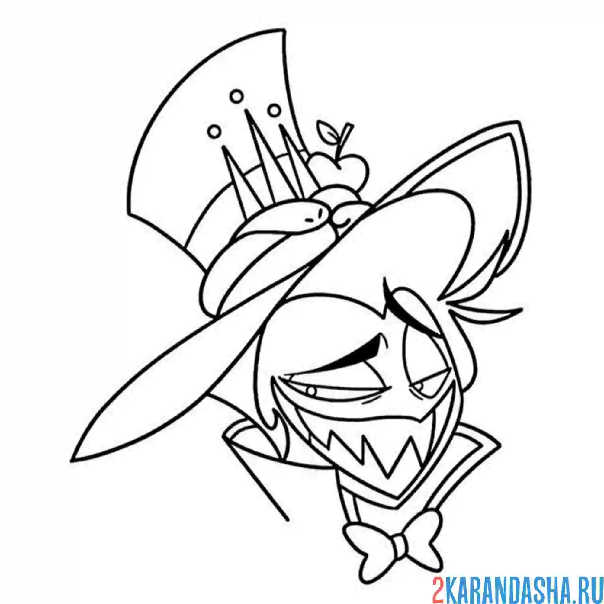 Раскраска отель хазбин lucifer