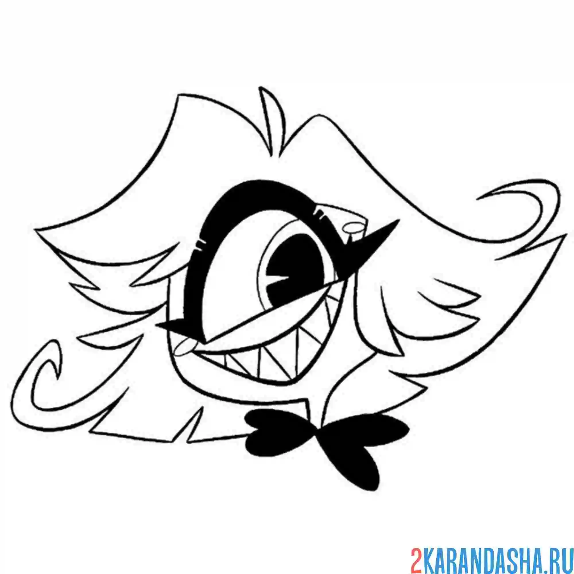 Раскраска отель хазбин нифти