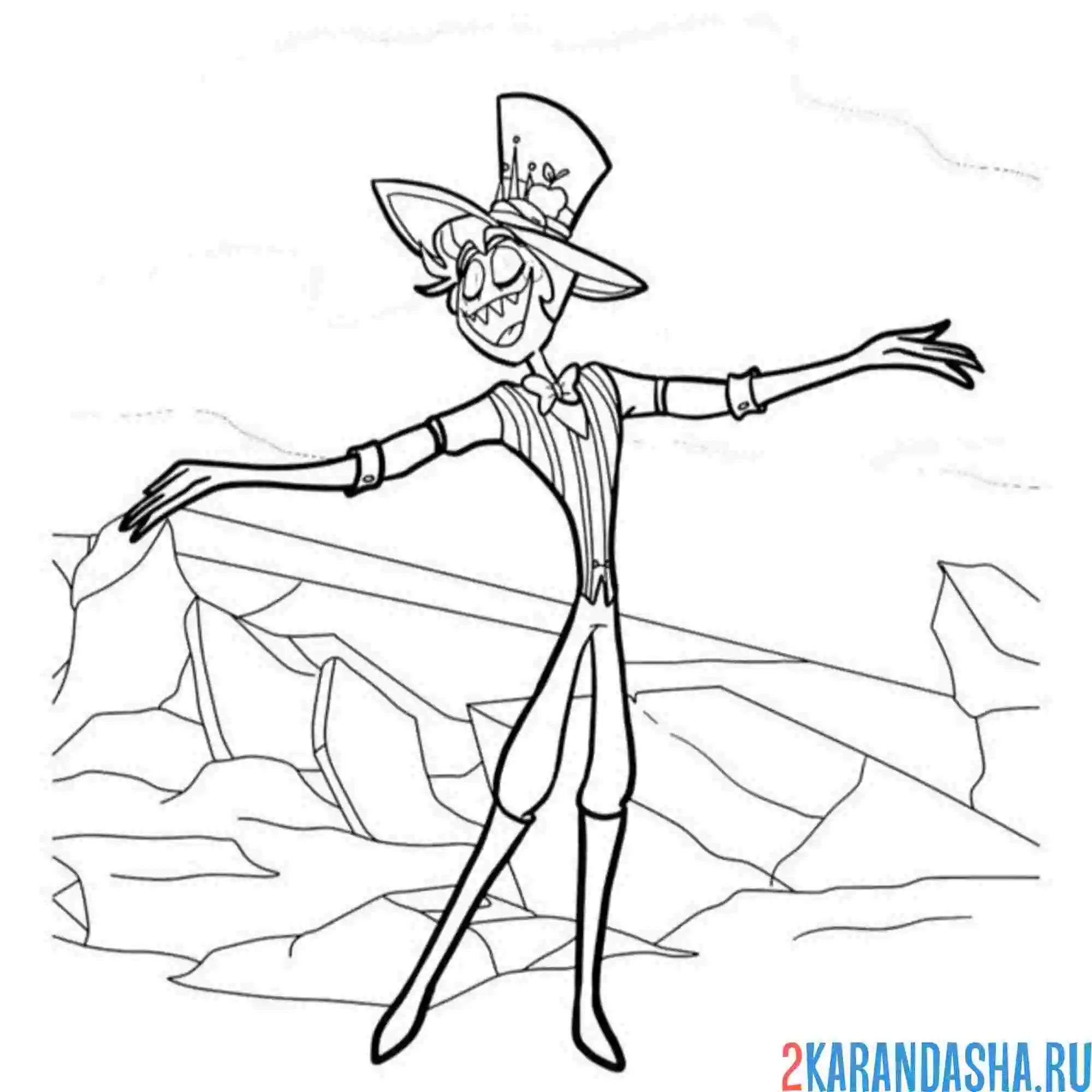 Раскраска глава отель хазбин