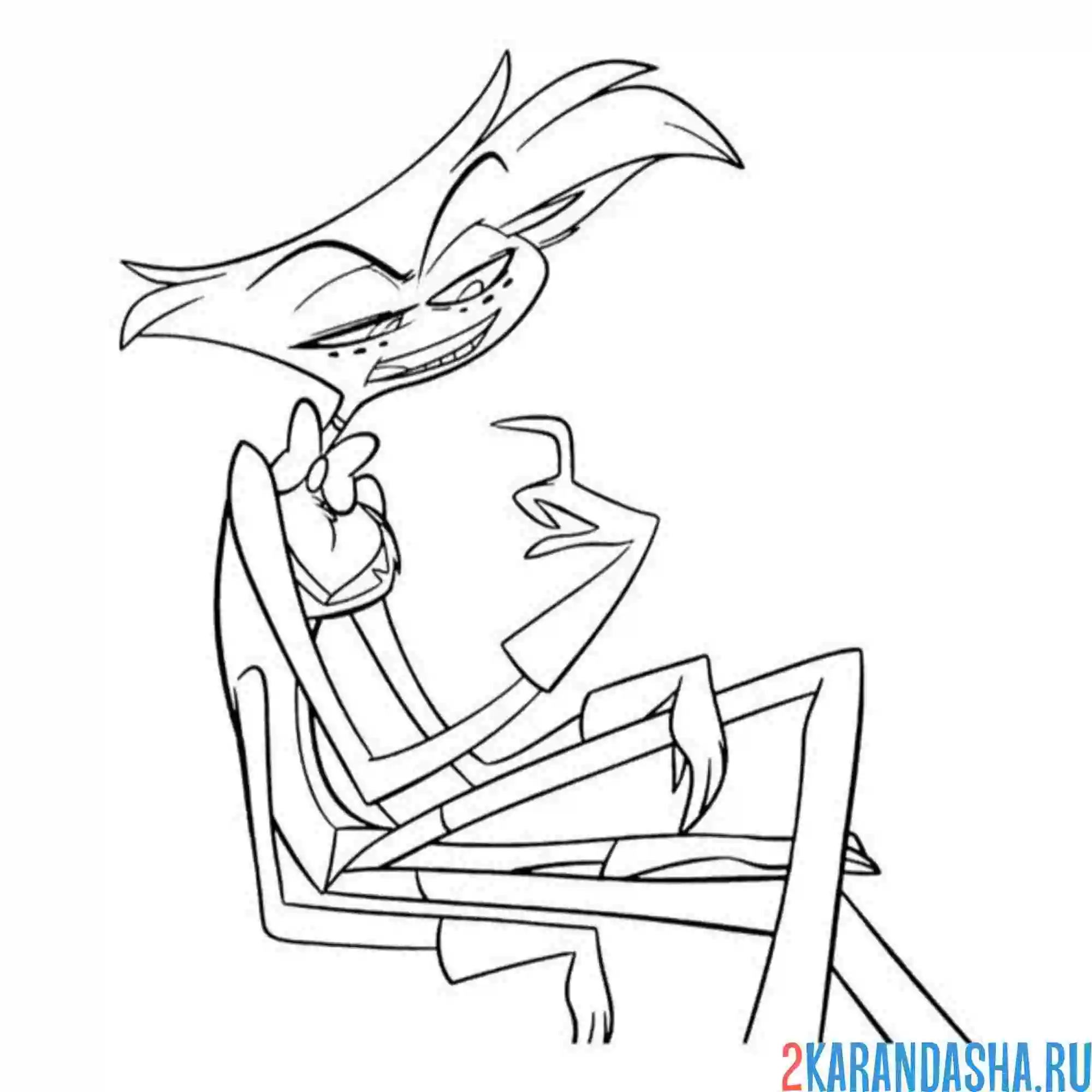 Раскраска anthony отель хазбин