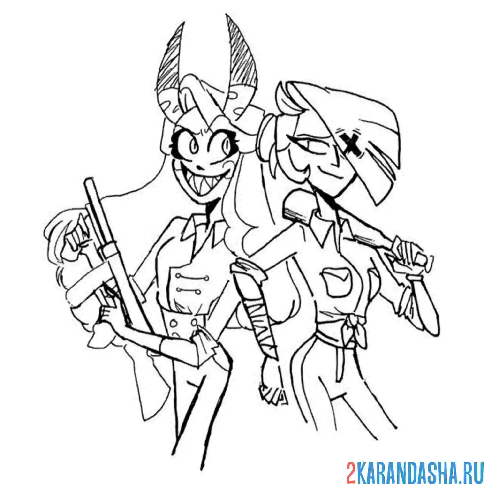 Раскраска арт отель хазбин