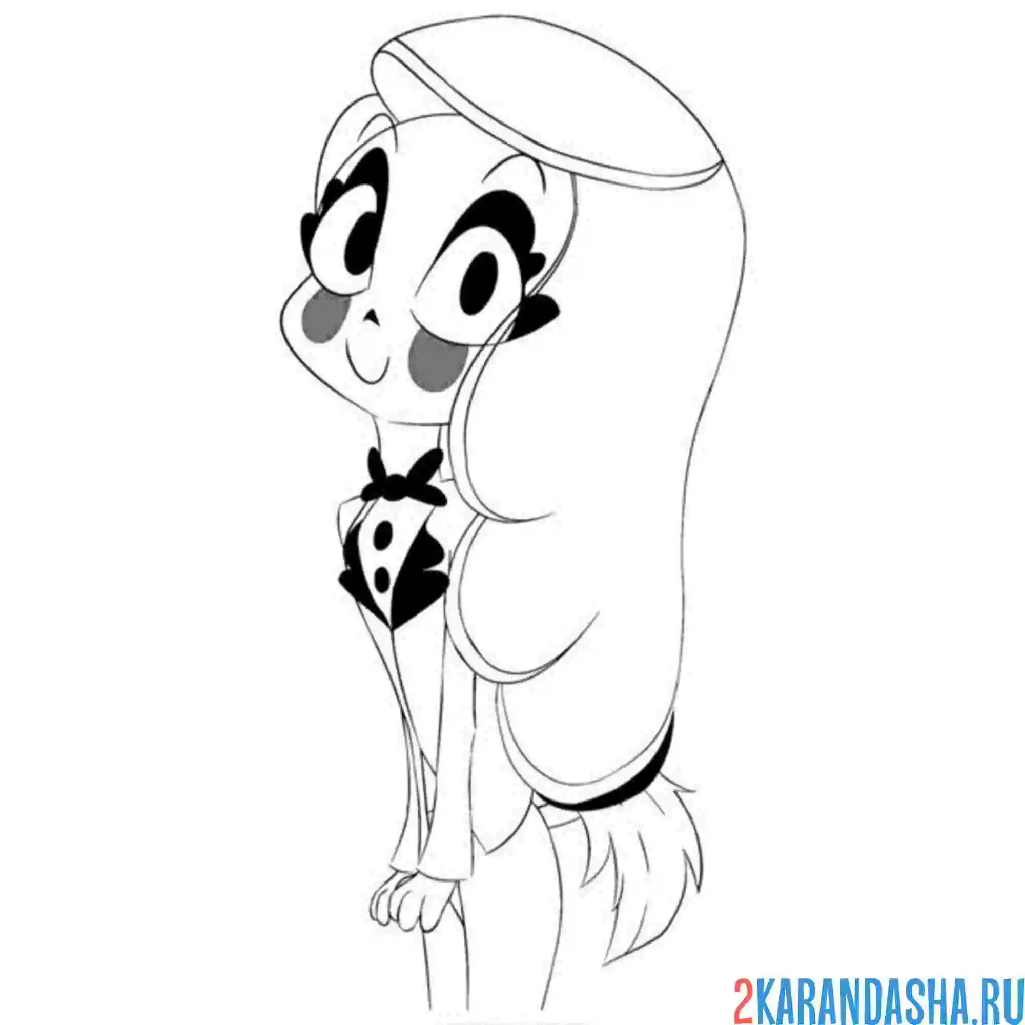 Раскраска отель хазбин милашка