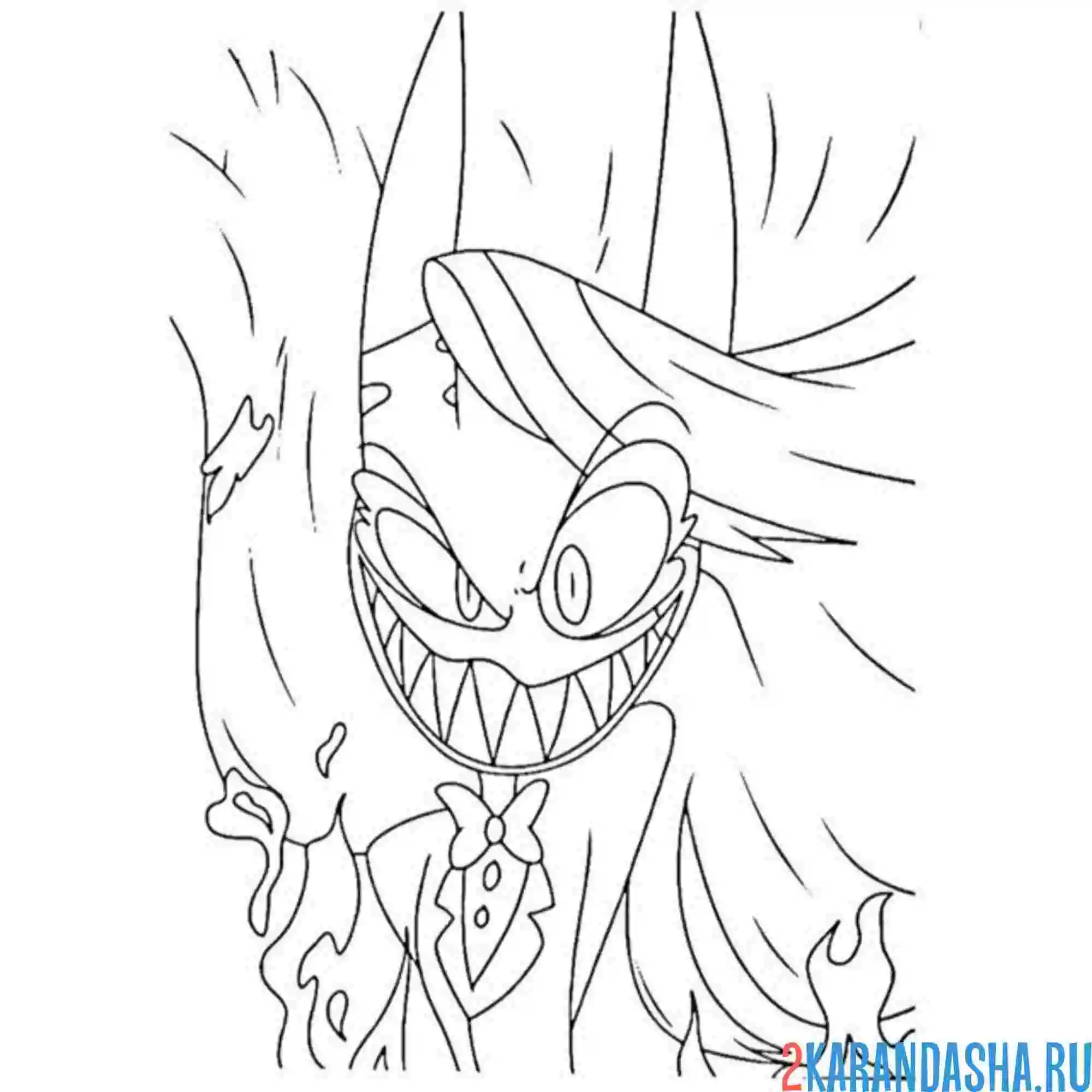 Раскраска отель хазбин воплощение ада