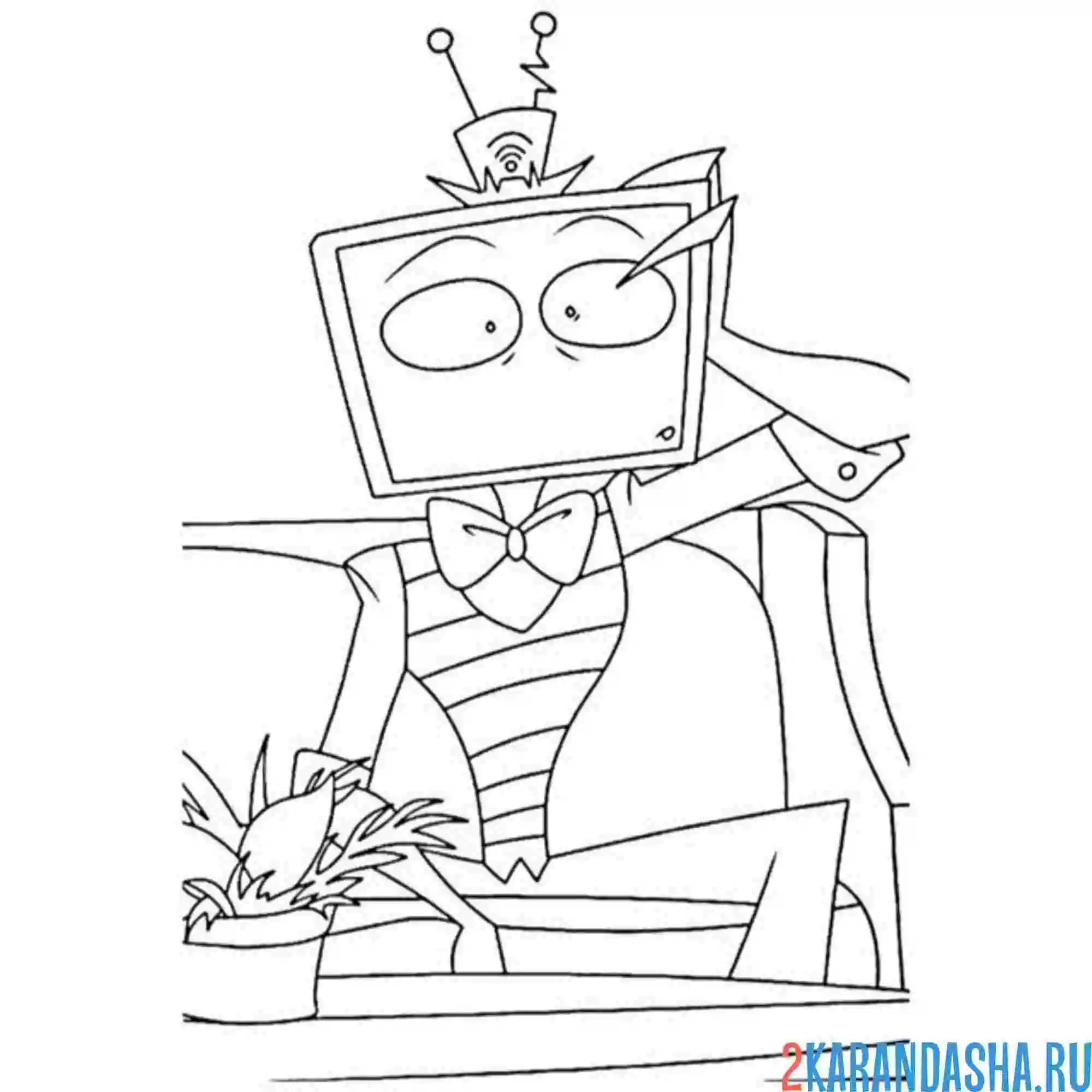 Раскраска валентино отель хазбин