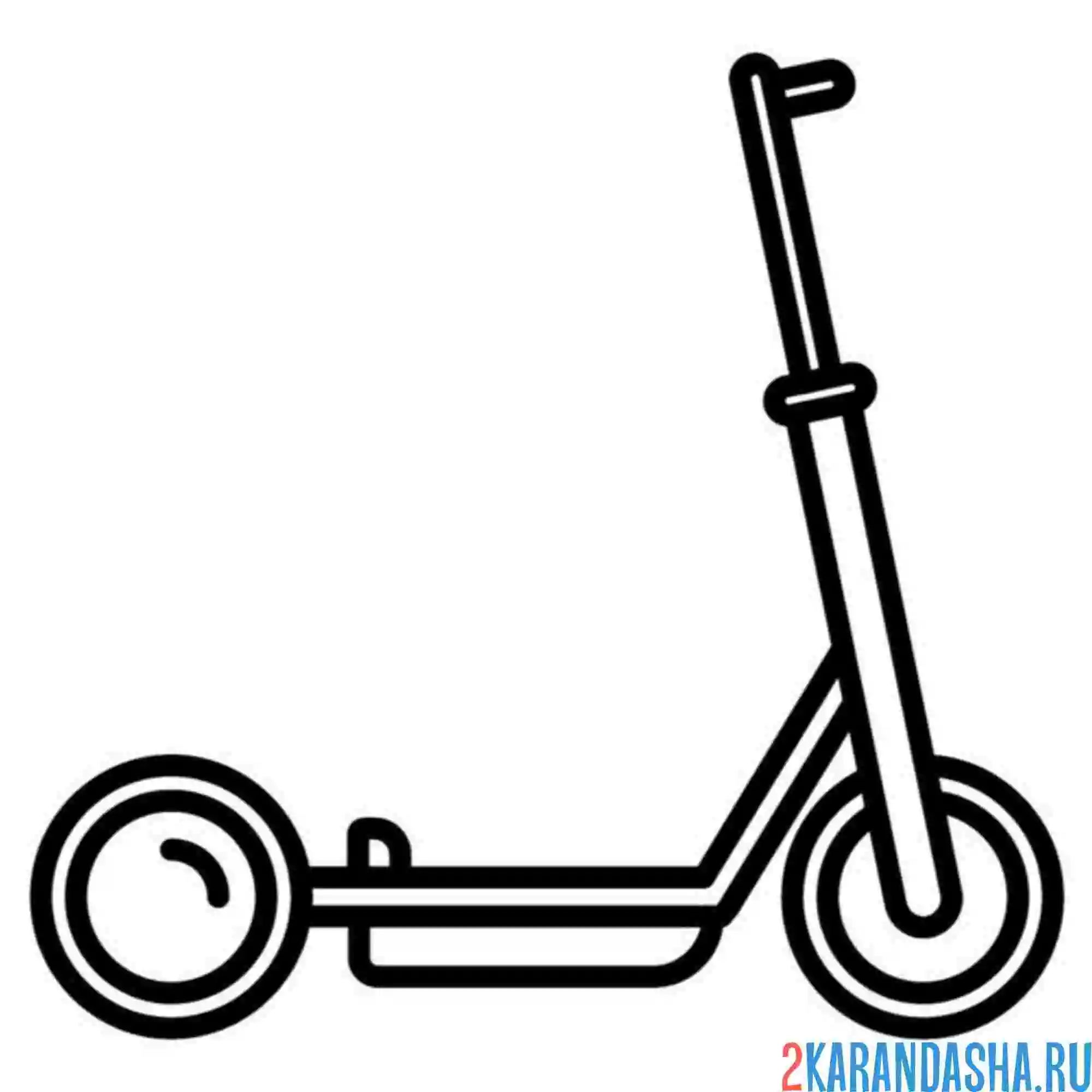 Раскраска самокат иконка