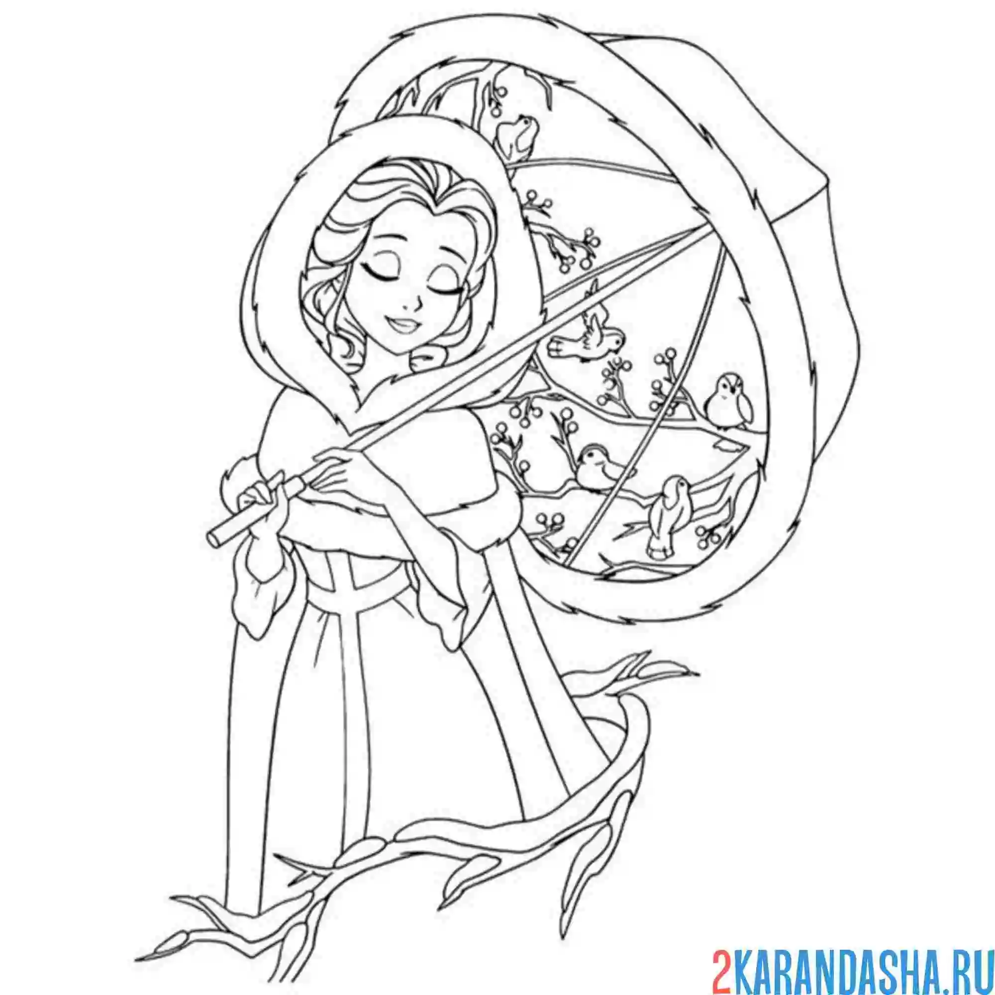 Раскраска эстетика зима