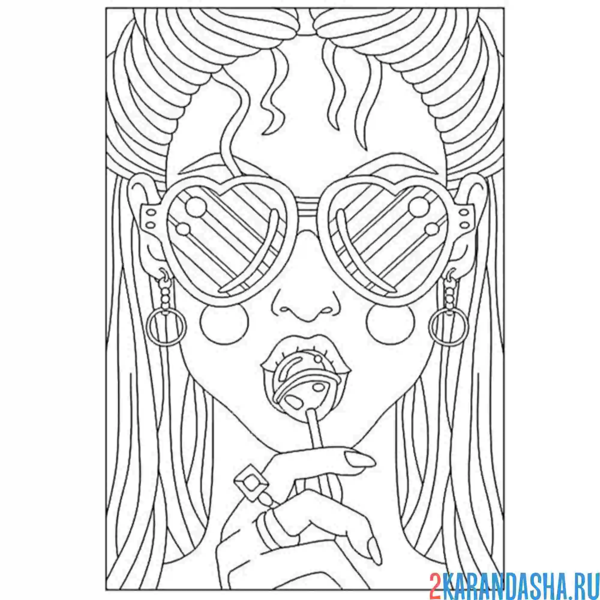 Раскраска эстетика портрет