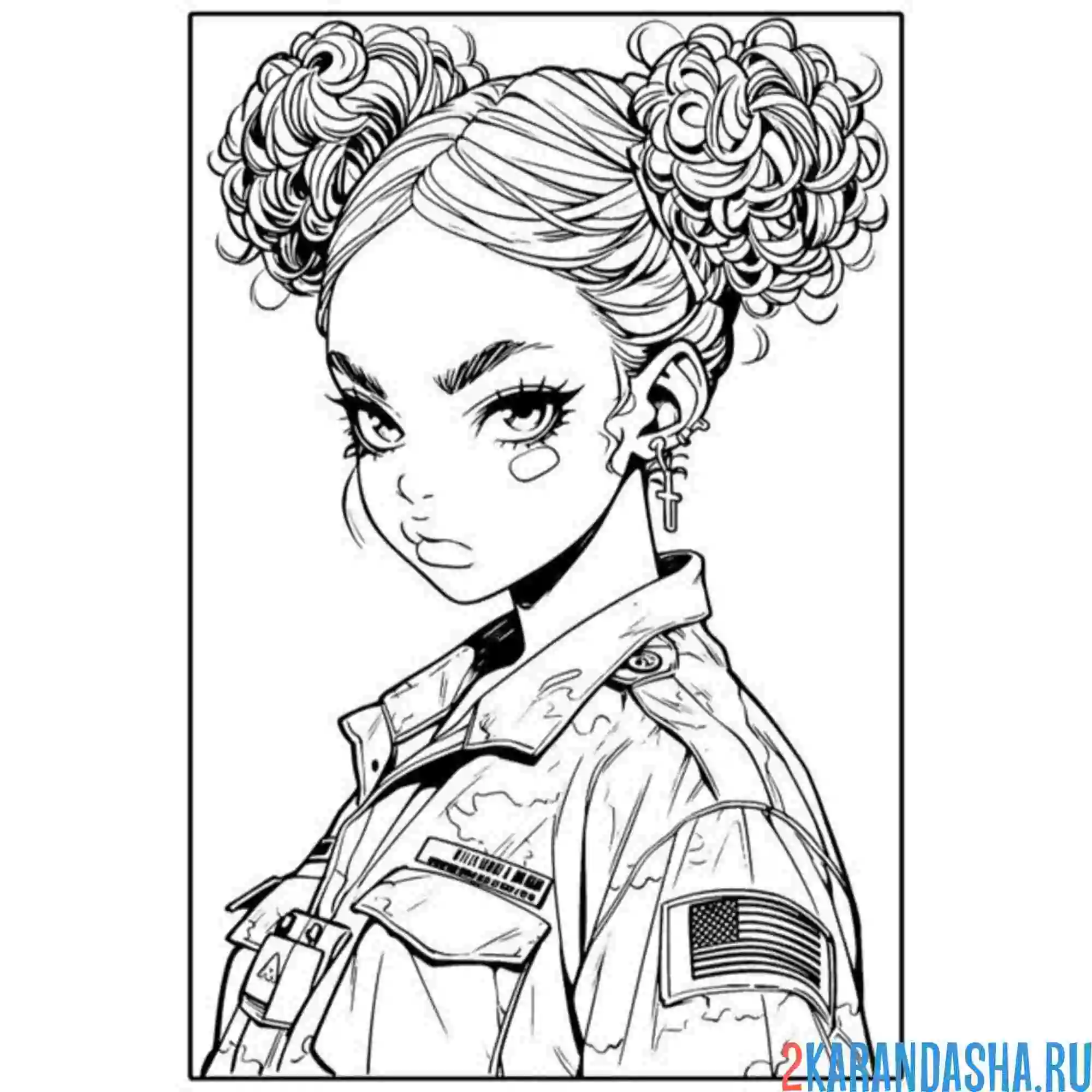 Раскраска эстетика аниме