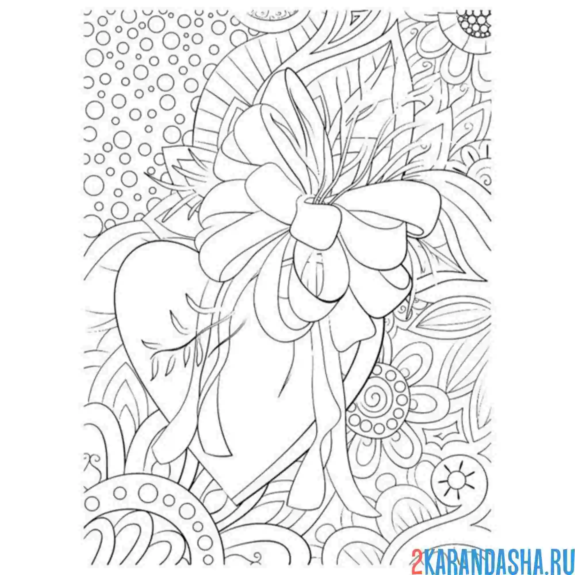 Раскраска эстетика сердечная